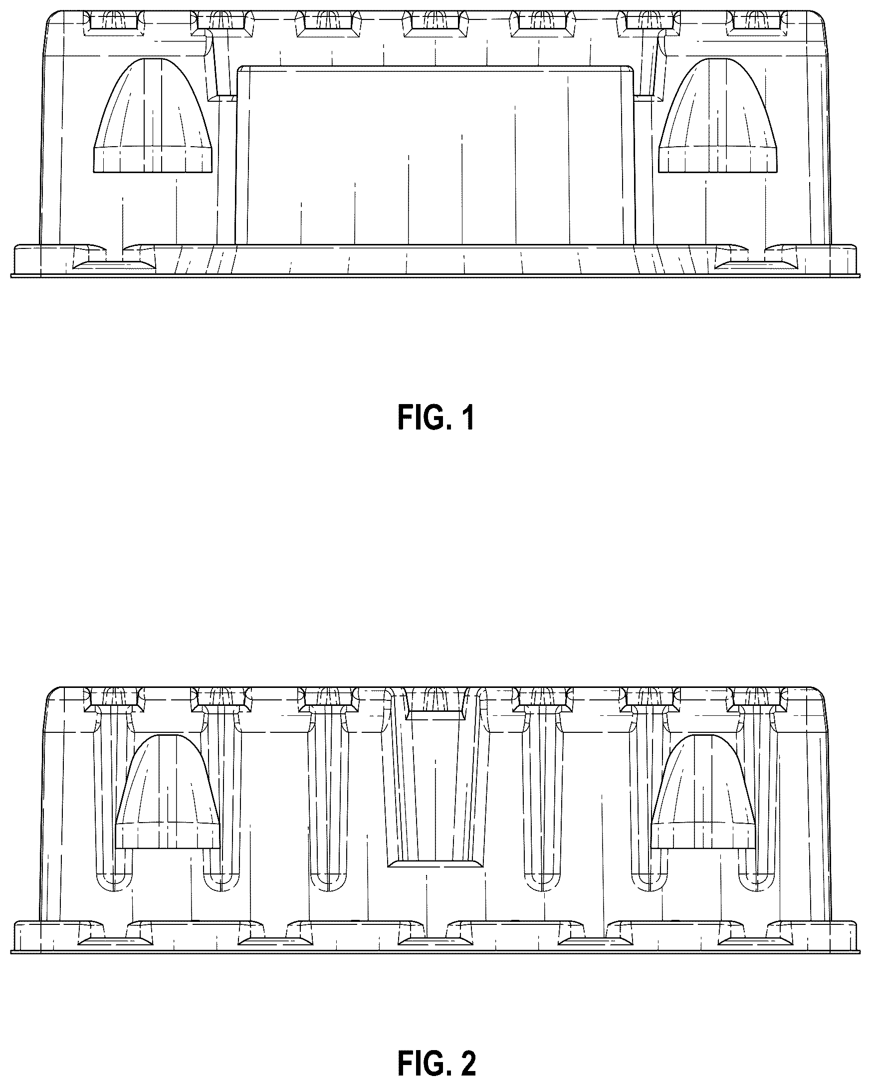 Patent USD1078087 Figure 1 – Rack for holding caps of test tubes