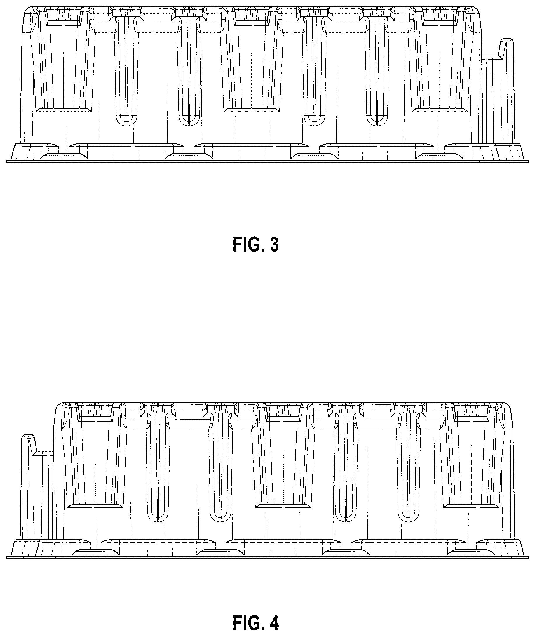 Patent USD1078087 Figure 2 – Rack for holding caps of test tubes