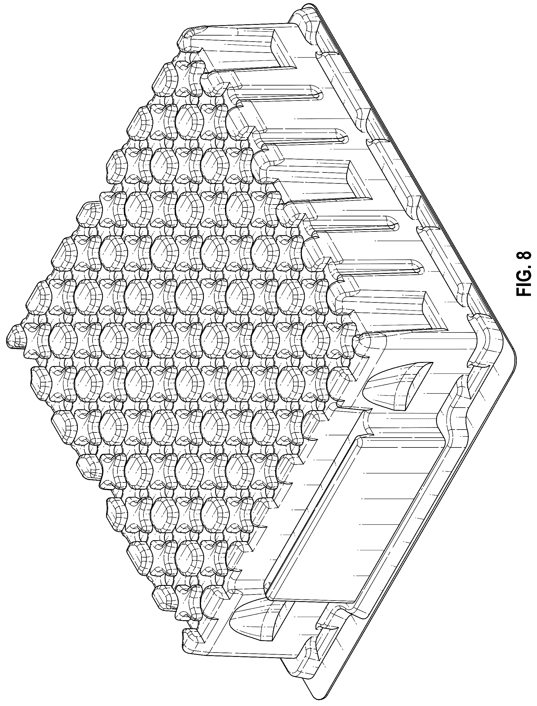 Patent USD1078087 Figure 6 – Rack for holding caps of test tubes