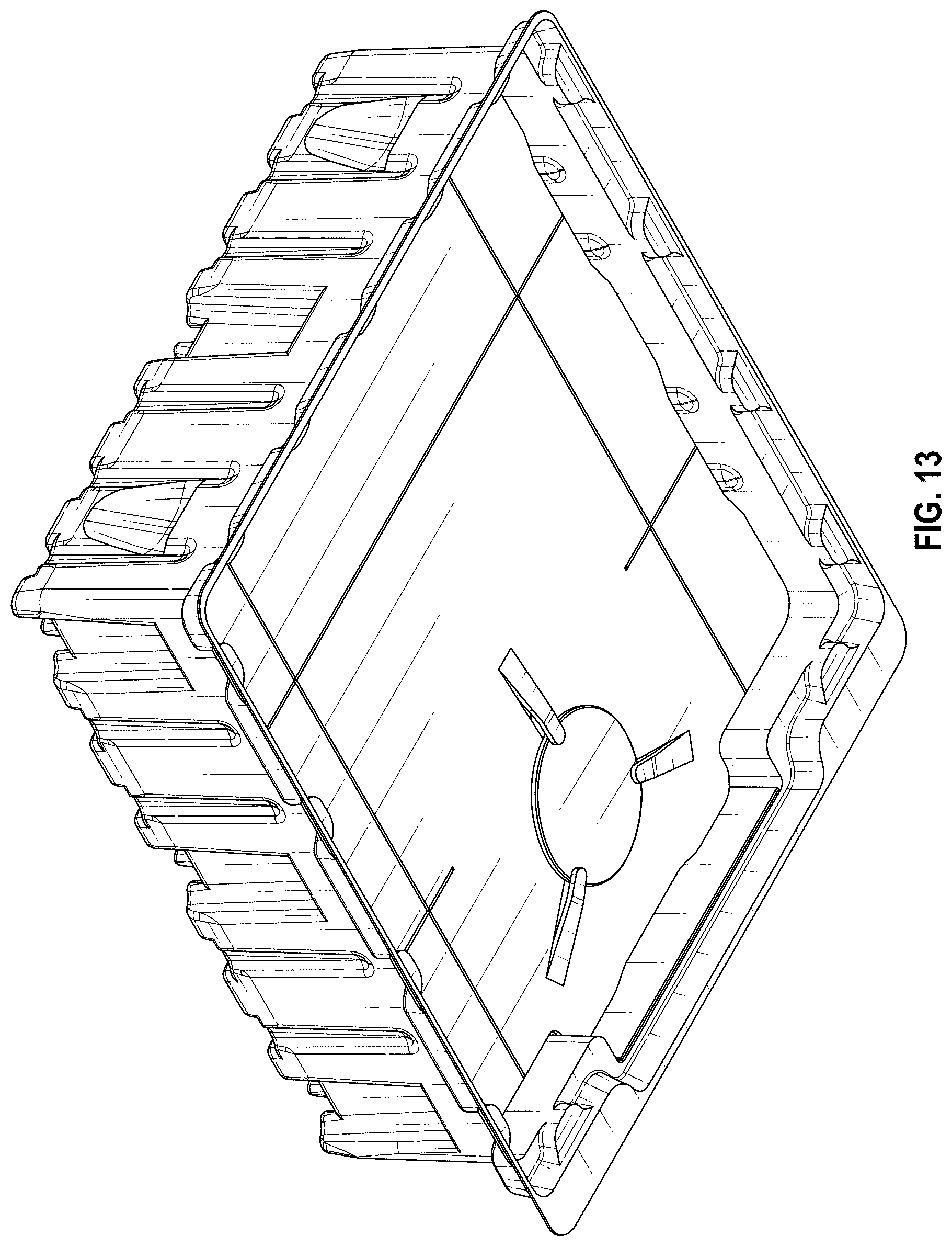 Patent USD1078087 Figure 11 – Rack for holding caps of test tubes