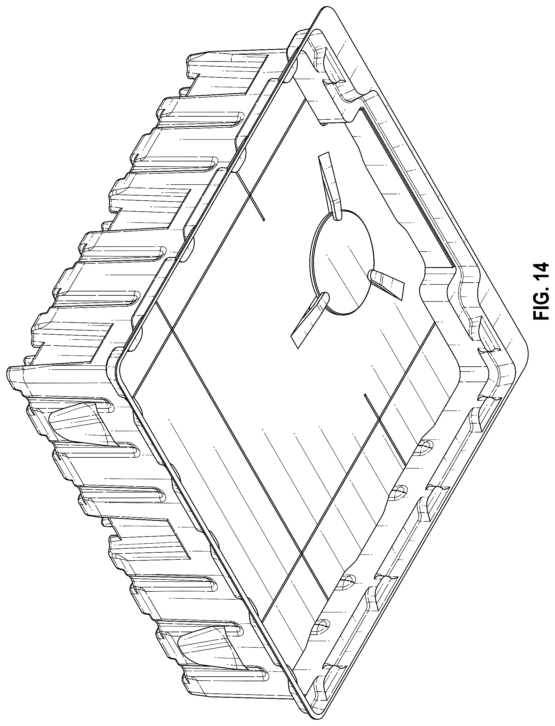 Patent USD1078087 Figure 12 – Rack for holding caps of test tubes
