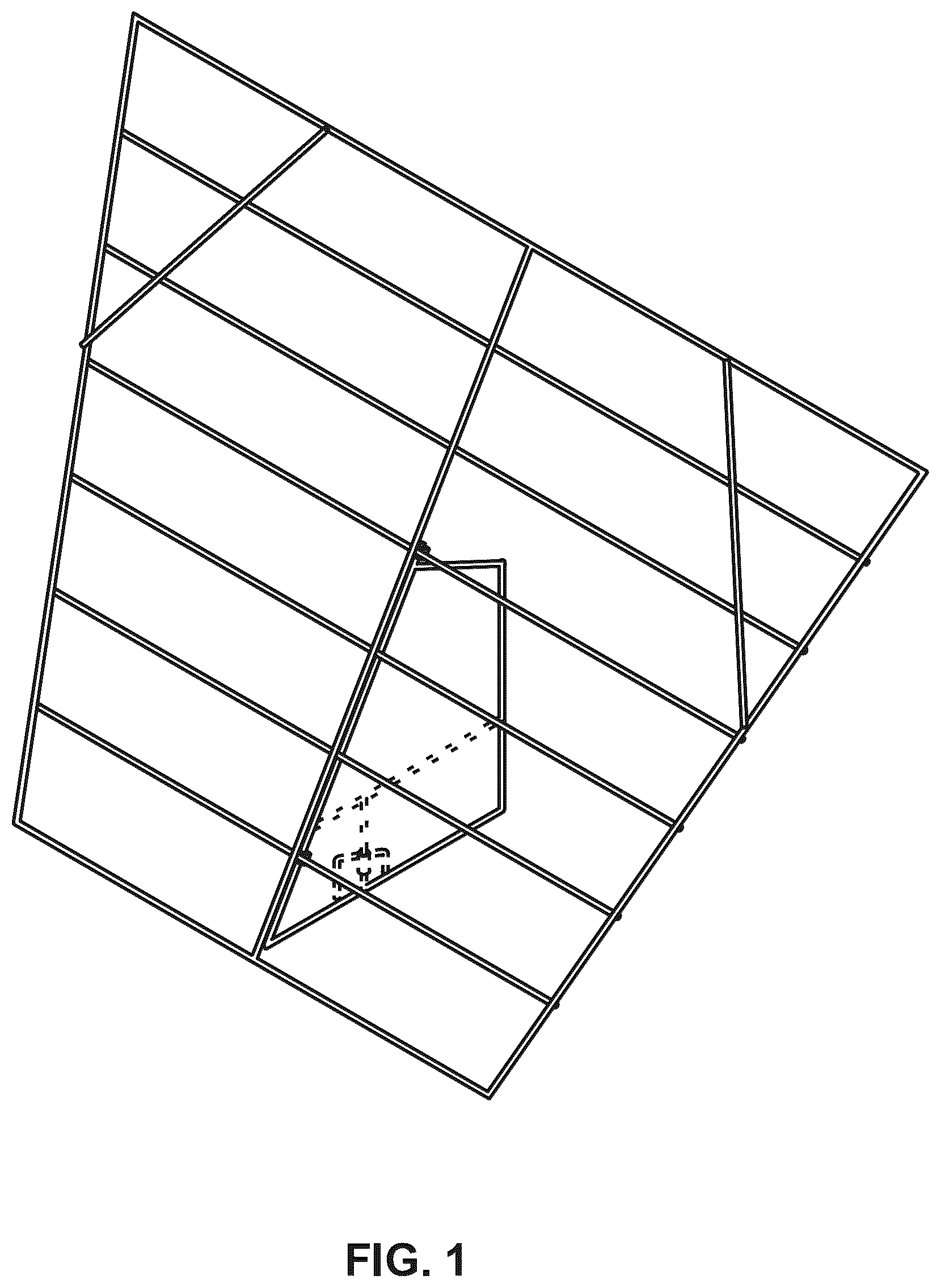 Patent USD1078098 Figure 1 – Deer rails collapsible fence