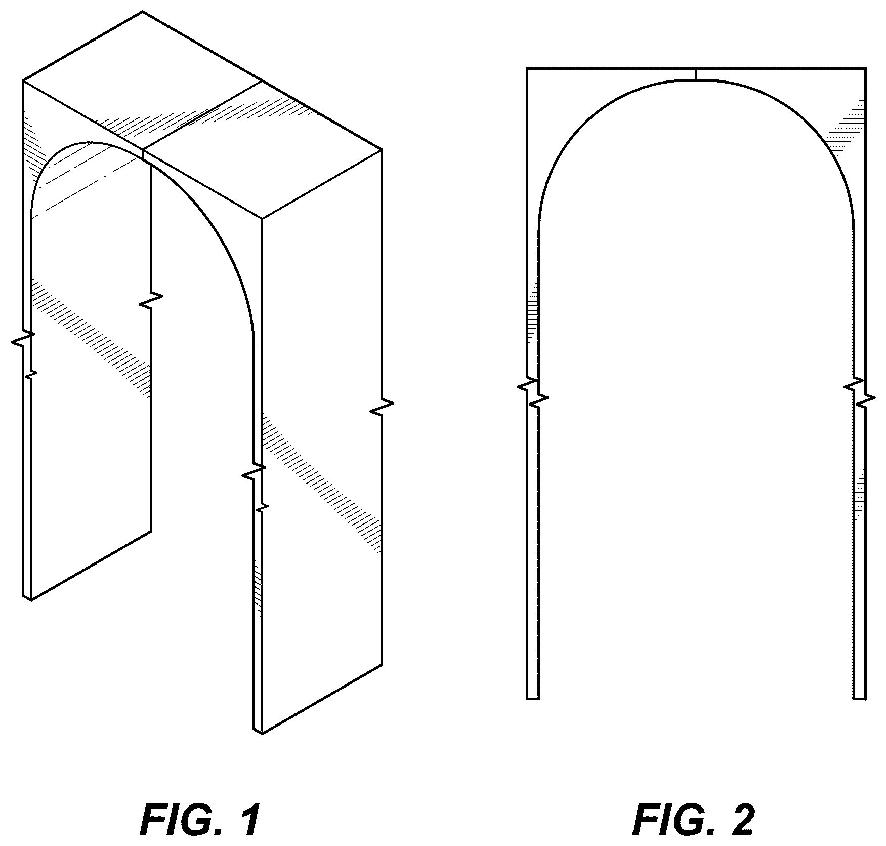 Patent USD1078101 — Square top arch partition — Figure 1