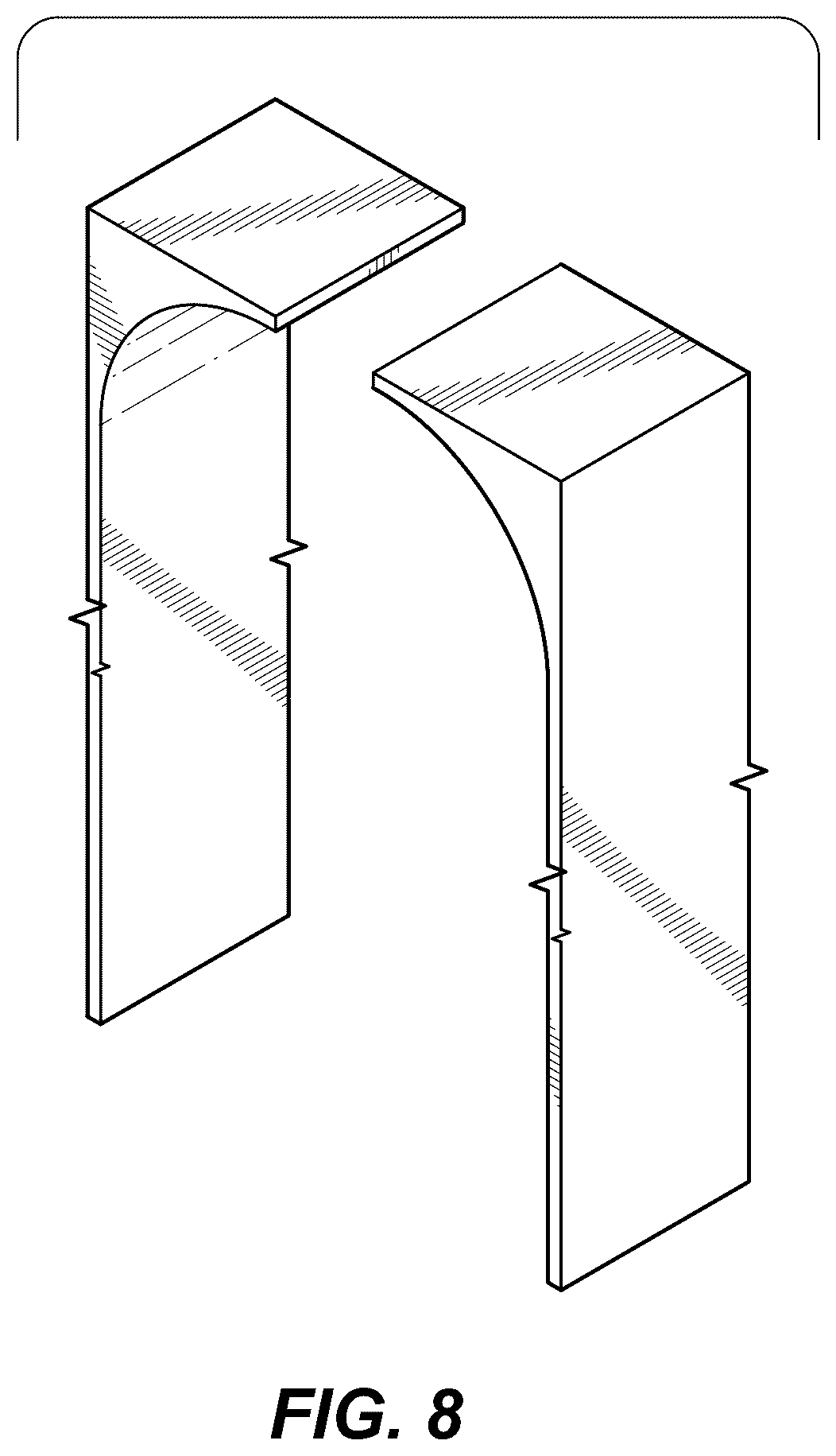 Patent USD1078101 Figure 3 – Square top arch partition