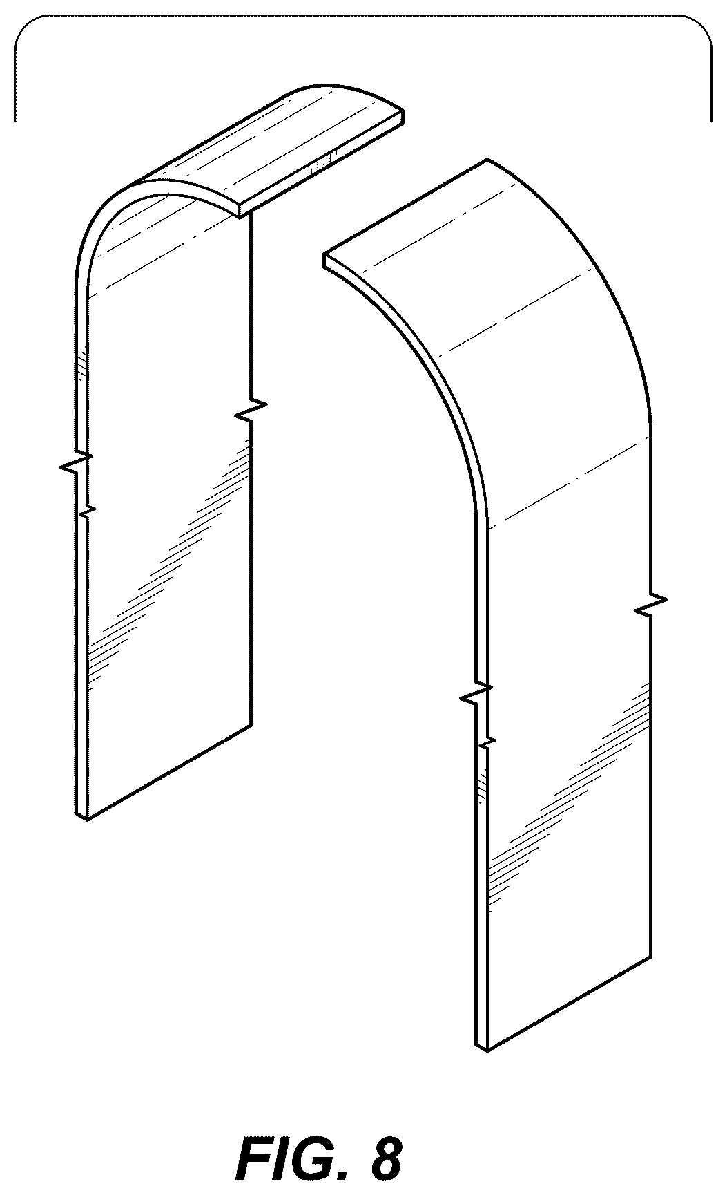 Patent USD1078102 Figure 3 – Round top arch partition