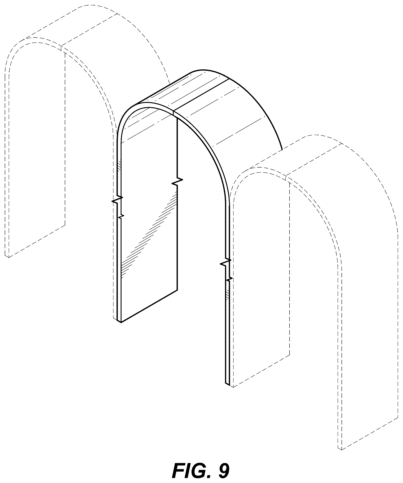 Patent USD1078102 Figure 4 – Round top arch partition