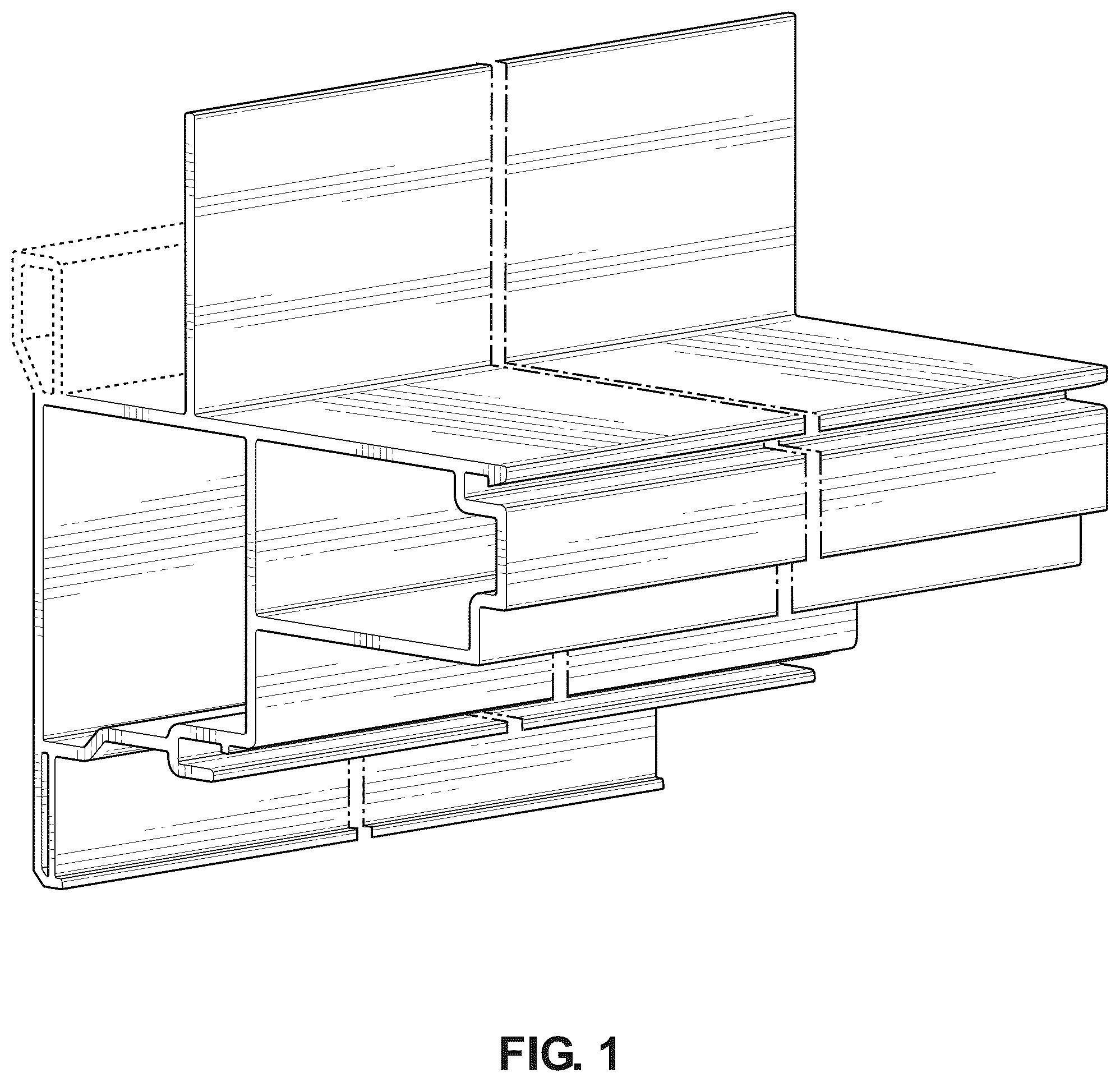 Patent USD1078105 Figure 1 – Window frame component