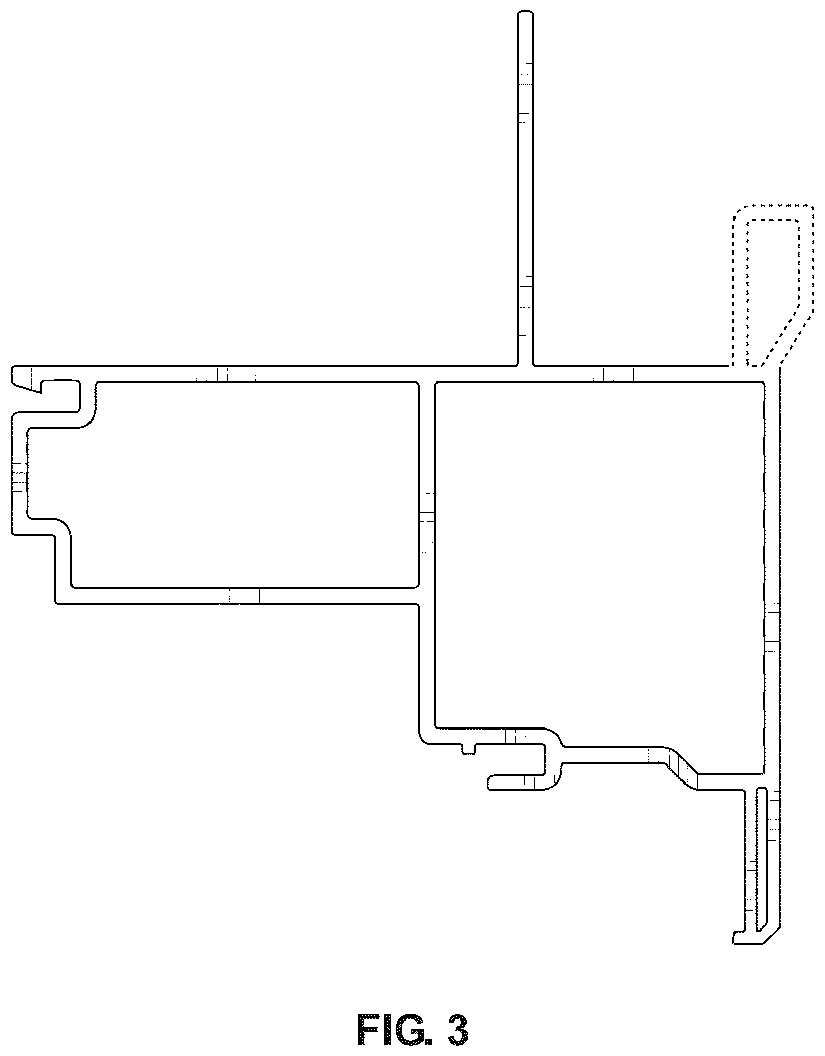 Patent USD1078105 Figure 3 – Window frame component
