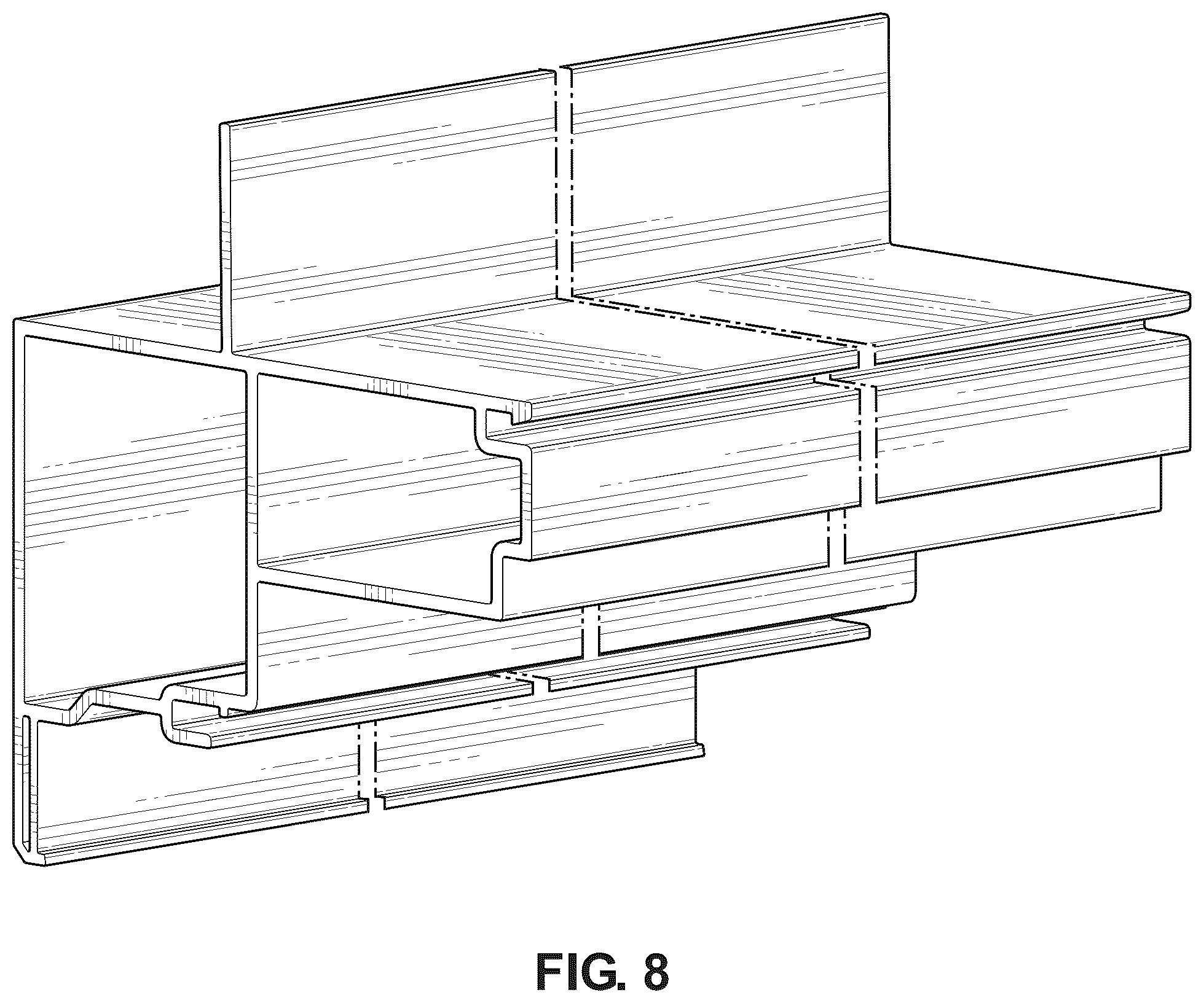 Patent USD1078105 Figure 8 – Window frame component