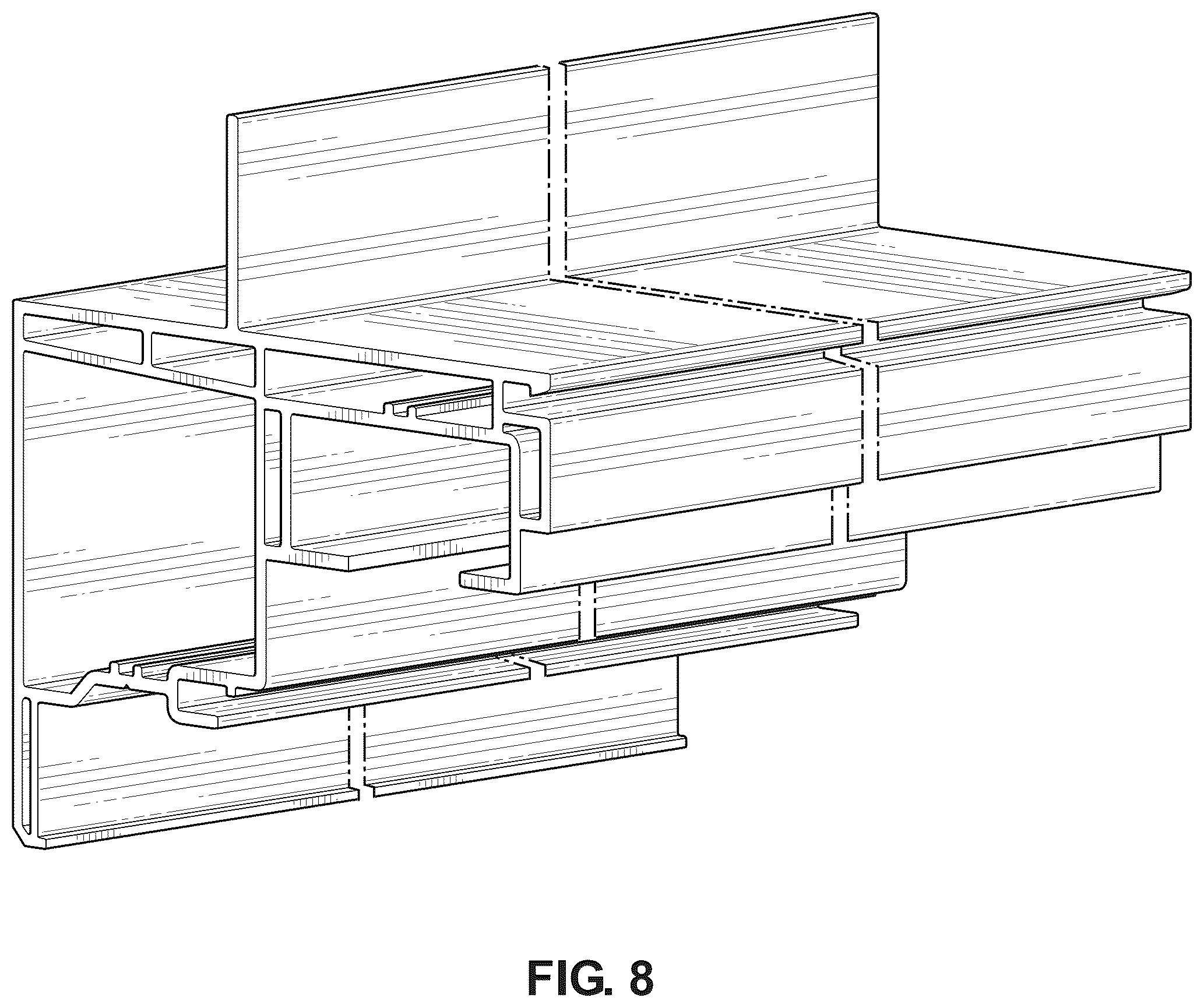 Patent USD1078106 Figure 8 – Window frame component