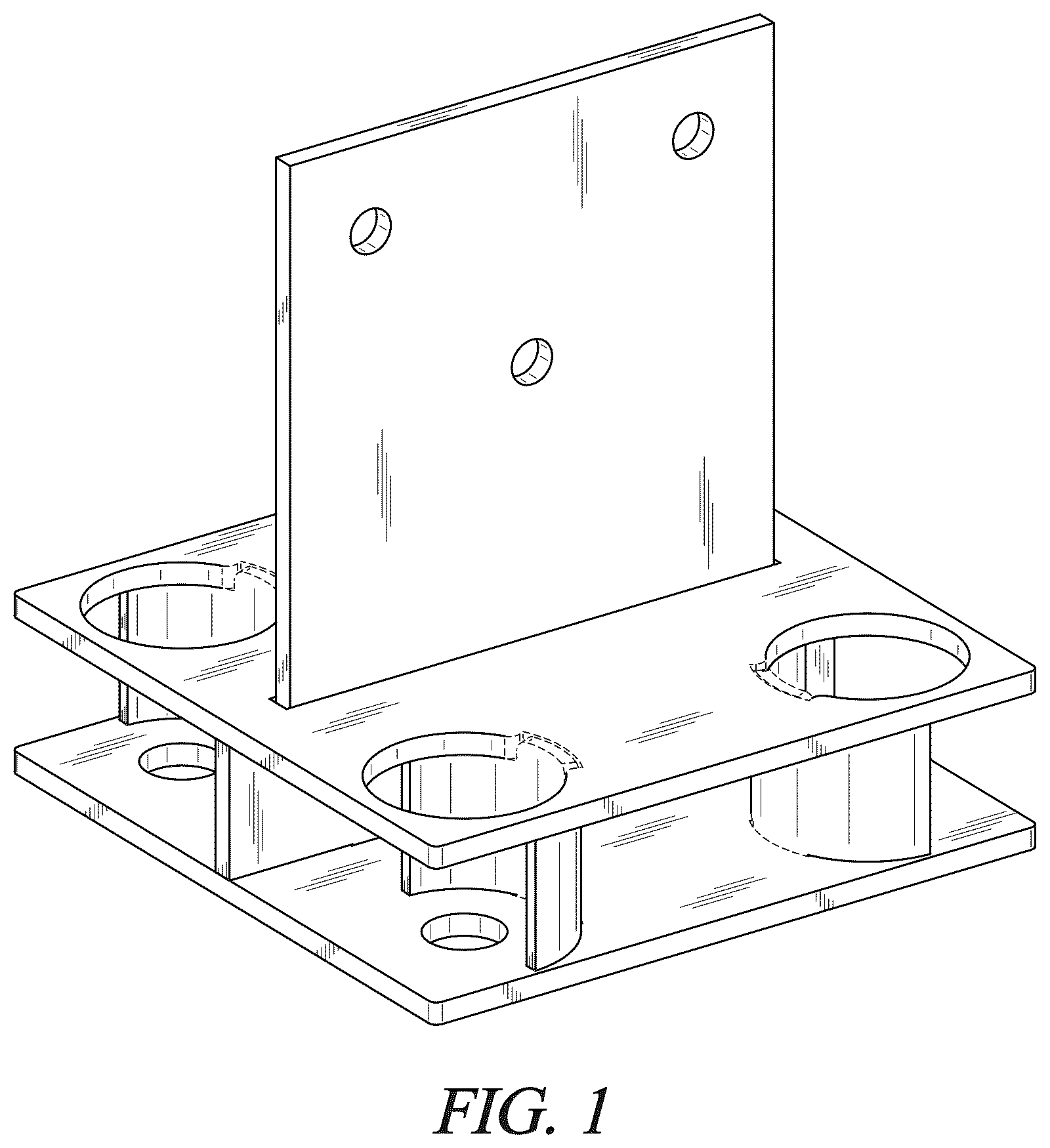 Patent USD1078107 Figure 1 – Elevated knife plate bracket