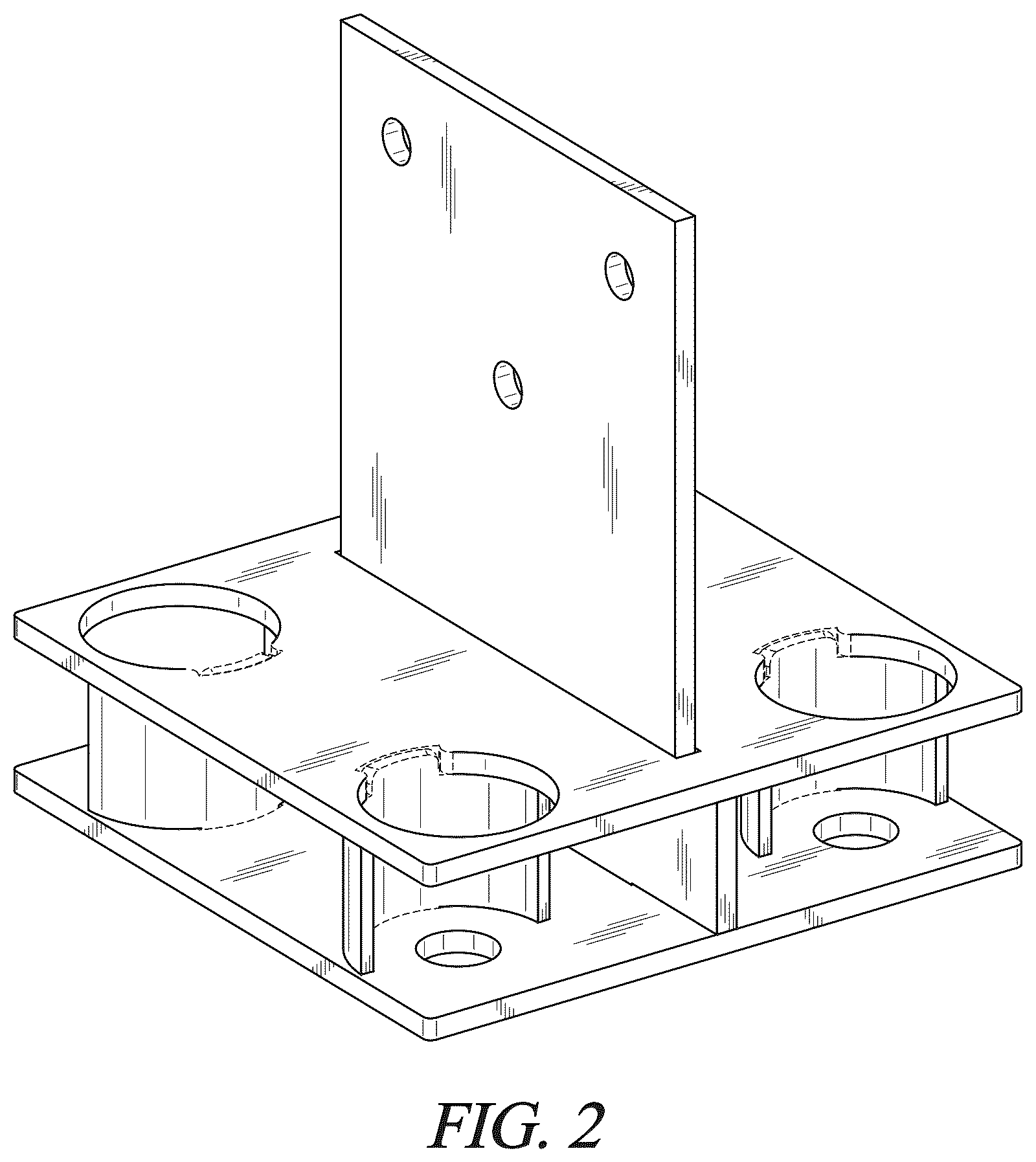 Patent USD1078107 Figure 2 – Elevated knife plate bracket