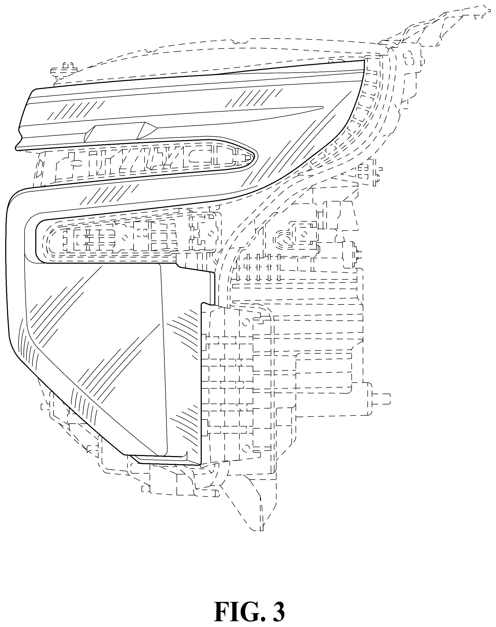 Patent USD1078115 Figure 3 – Vehicle headlamp