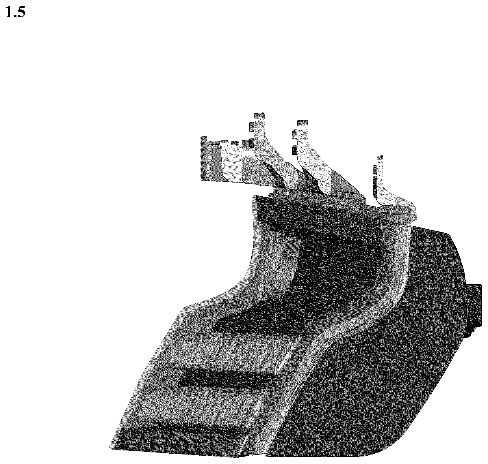 Patent USD1078117 Figure 5 – Rear combination lamp for automobile