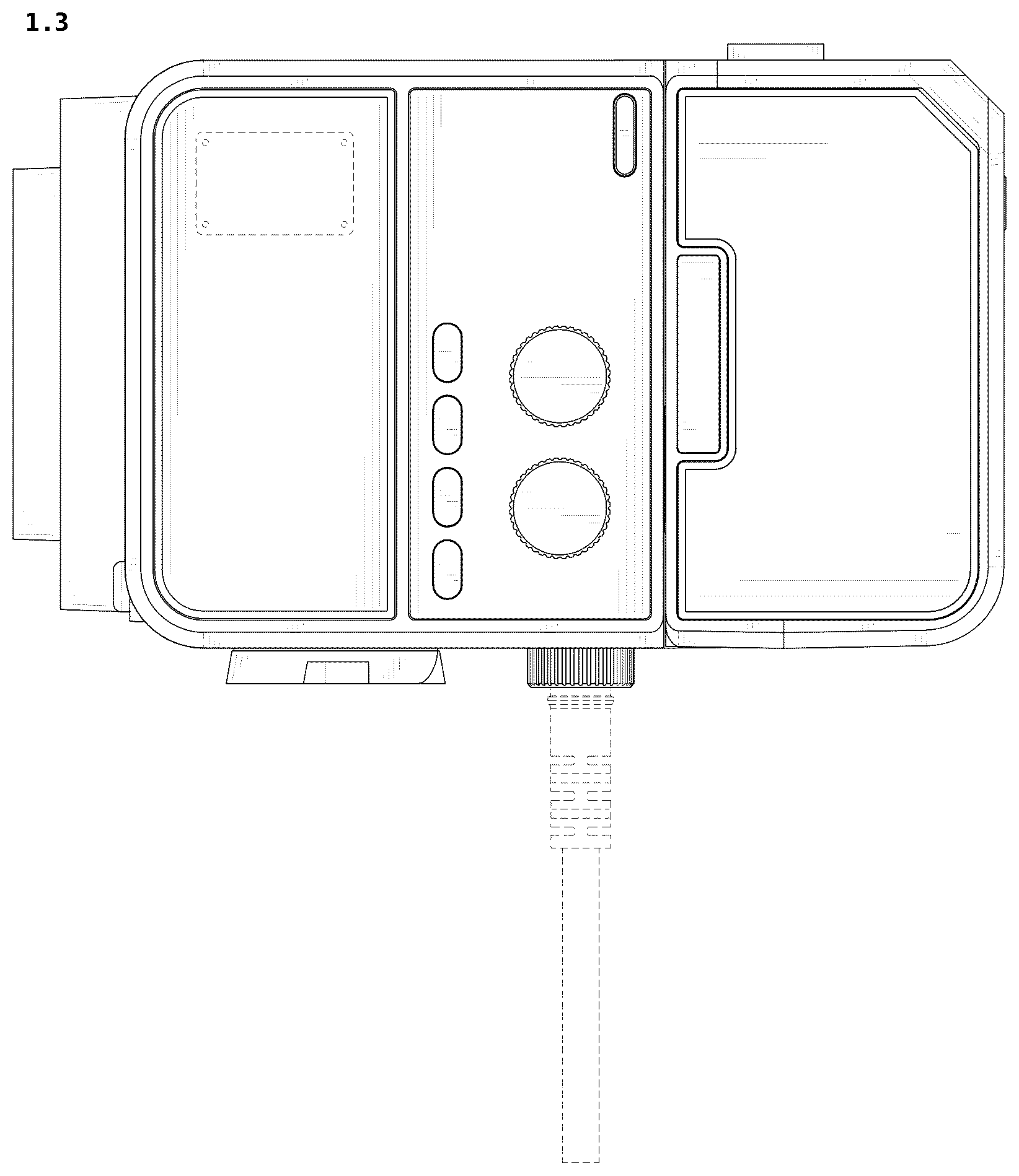 Patent USD1078124 Figure 3 – Photography light