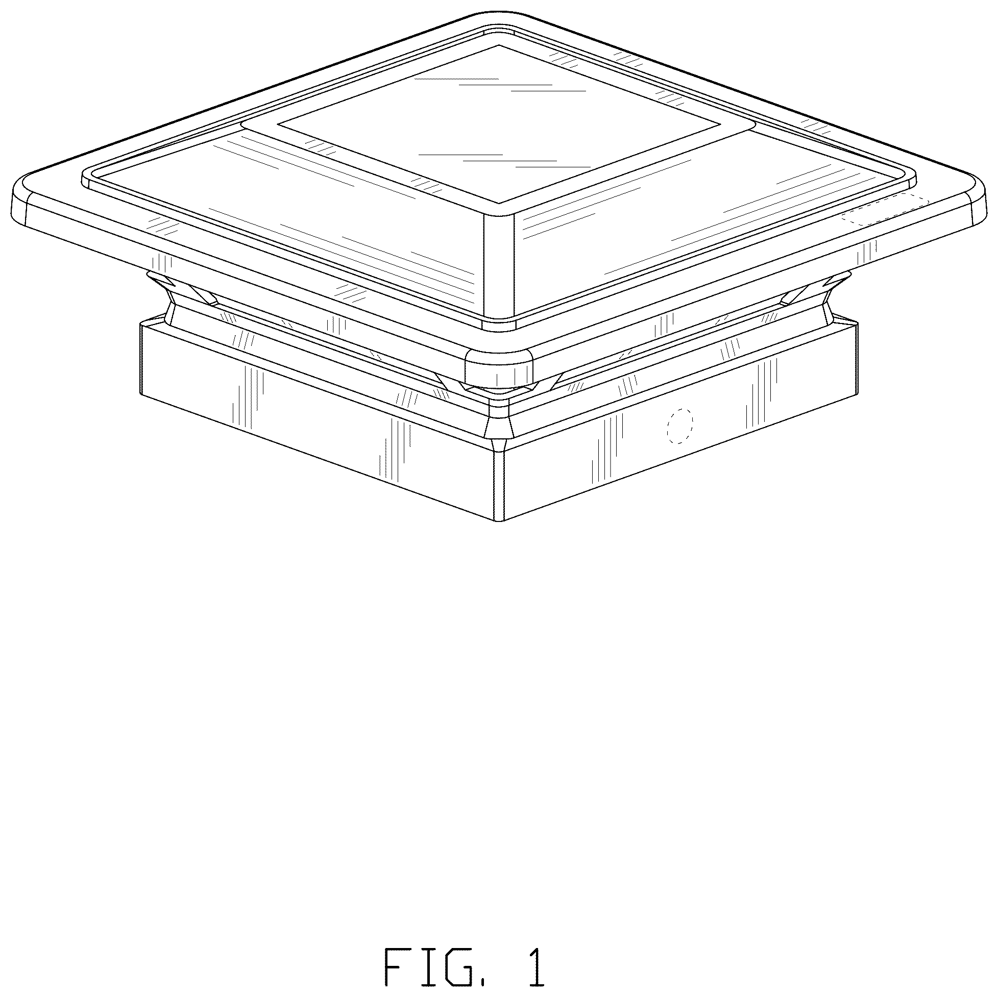 Patent USD1078127 Figure 1 – Solar post cap light