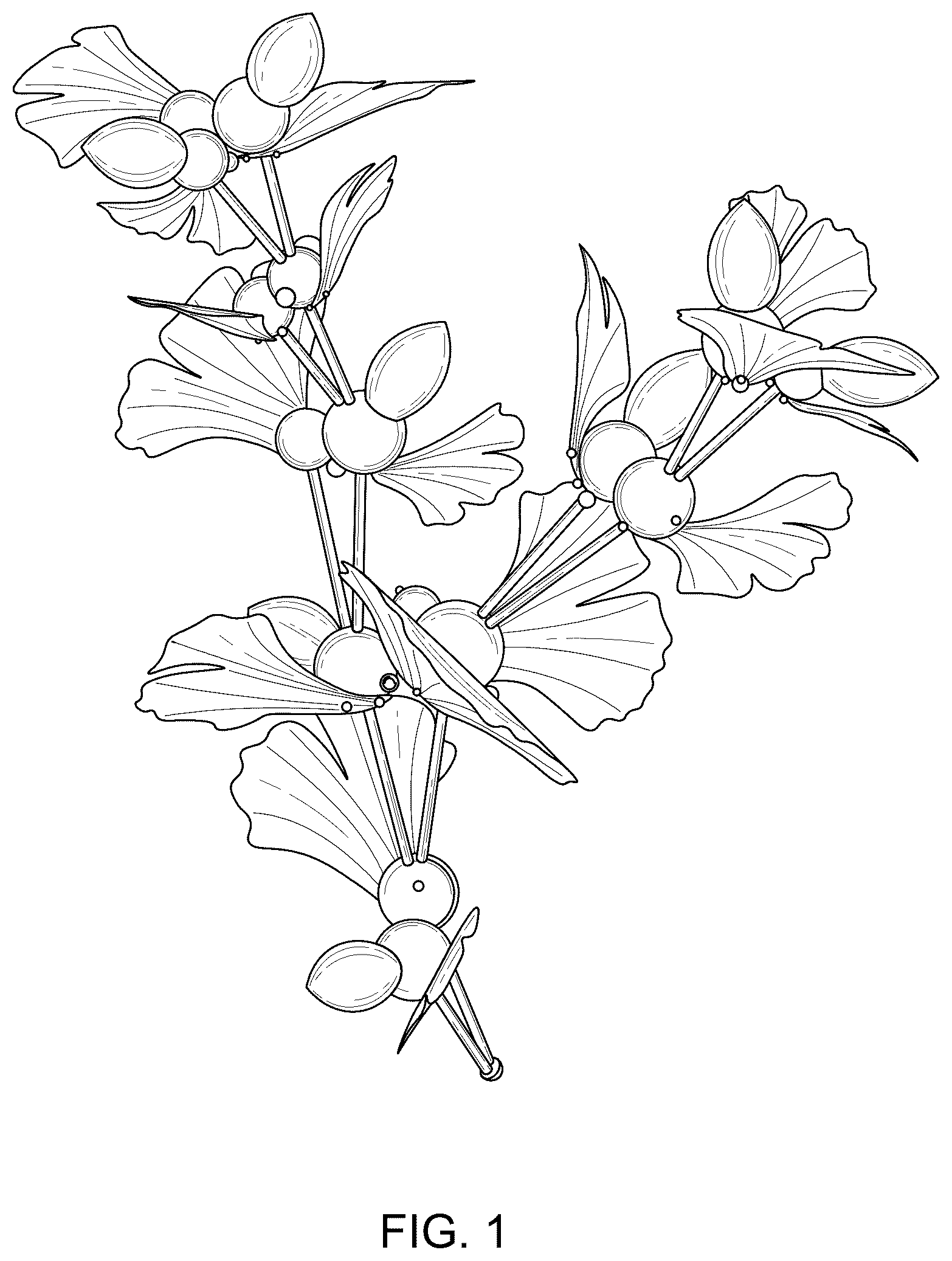 Patent USD1078135 Figure 1 – Chandelier