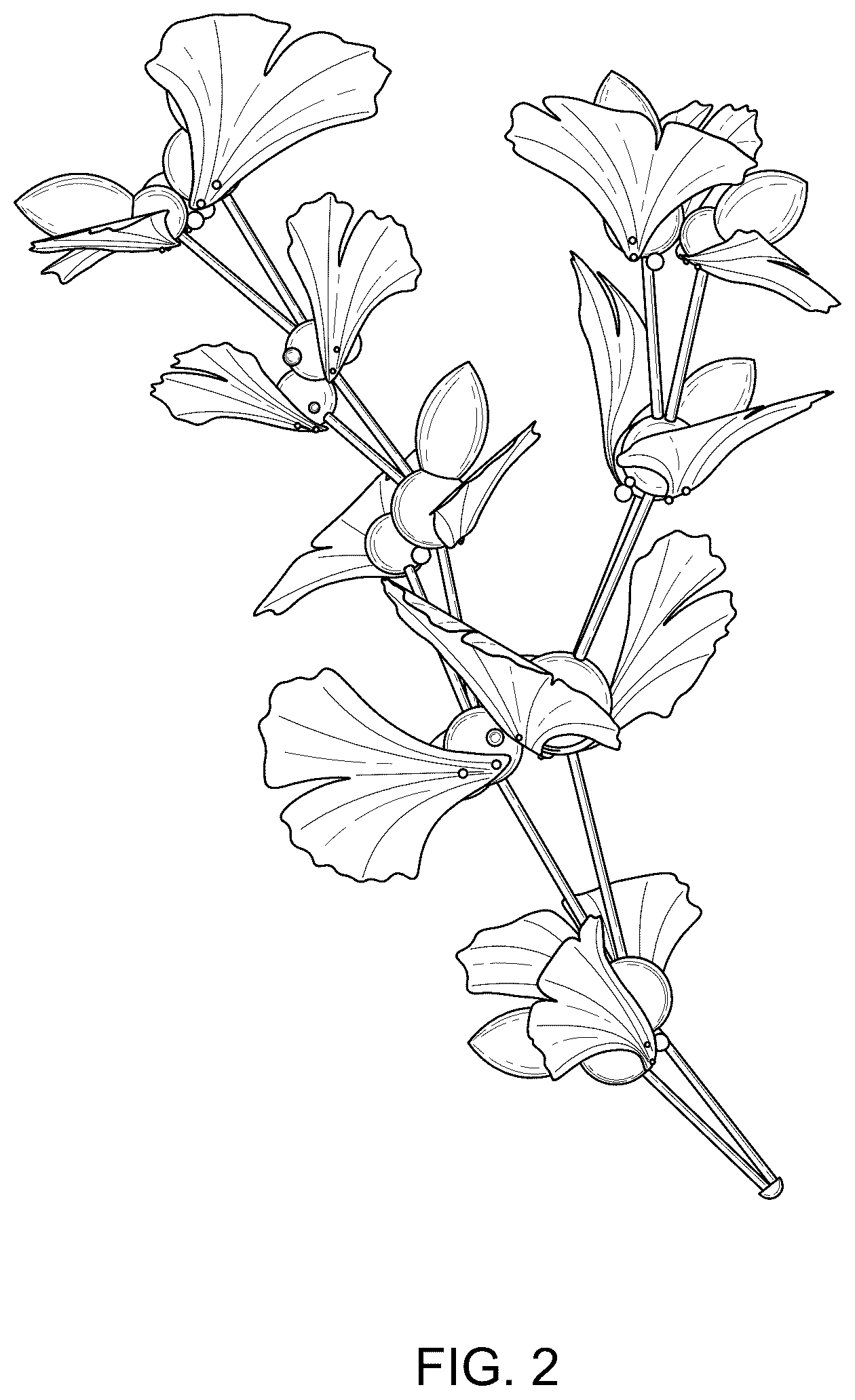Patent USD1078135 Figure 2 – Chandelier