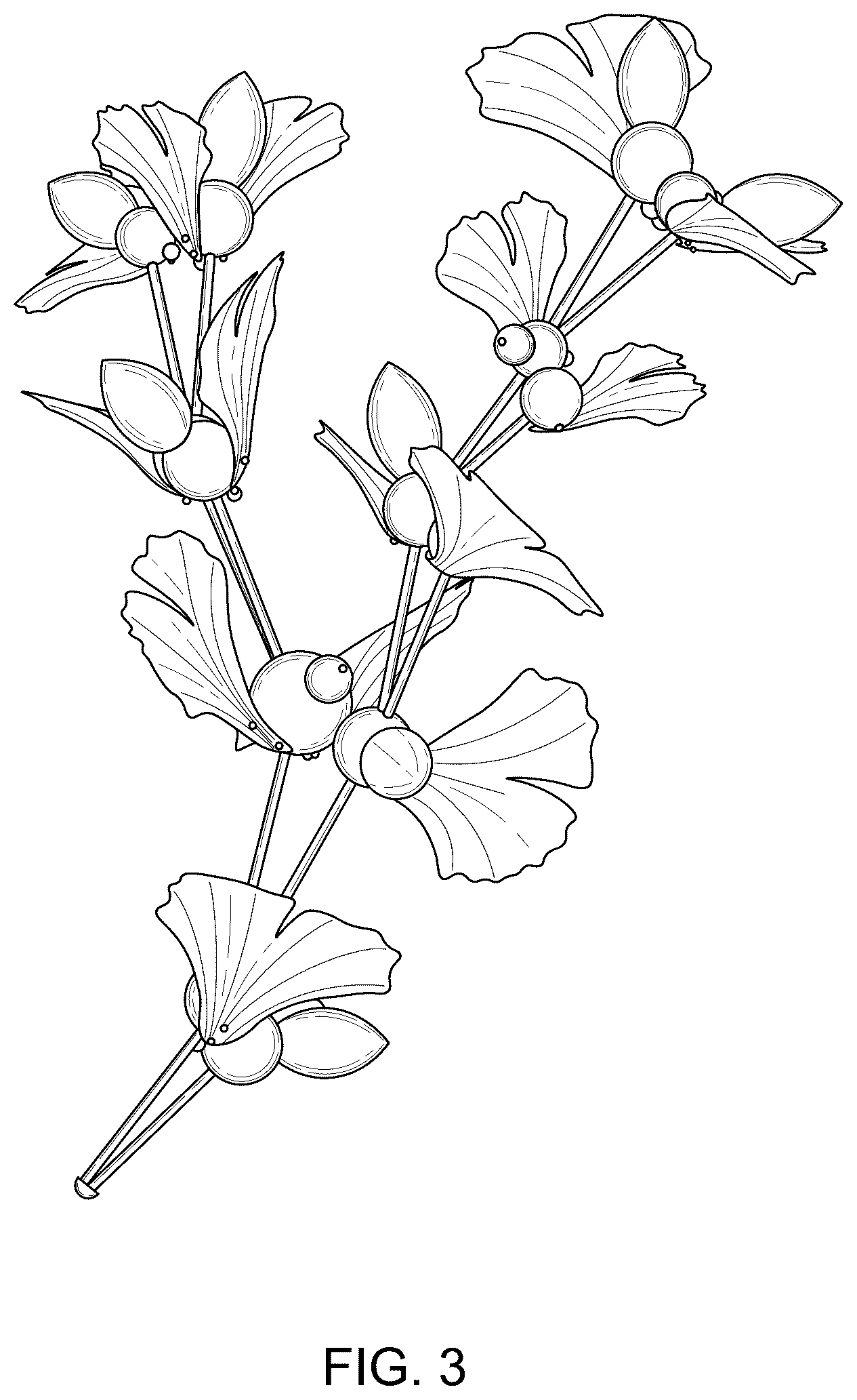 Patent USD1078135 Figure 3 – Chandelier