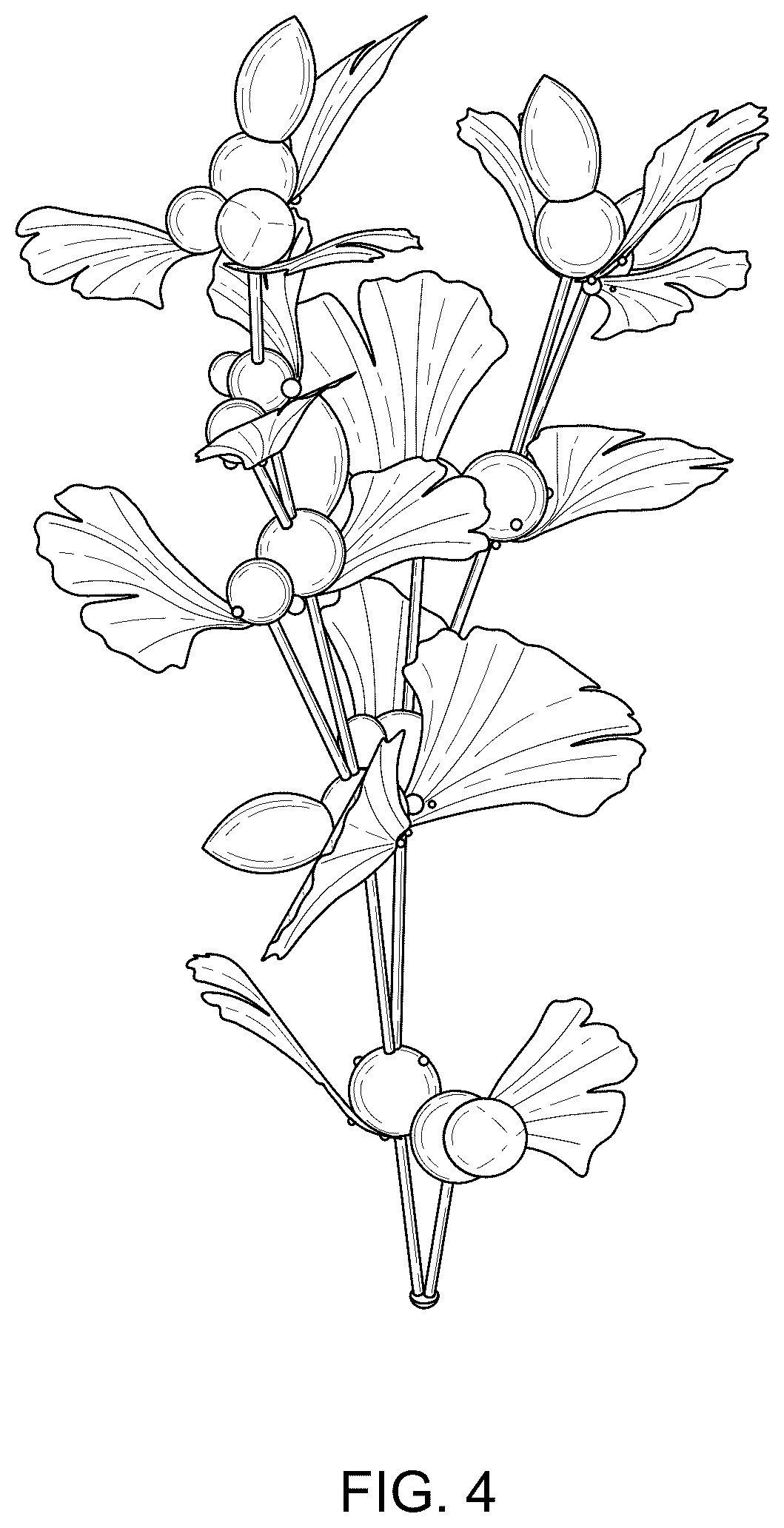 Patent USD1078135 Figure 4 – Chandelier