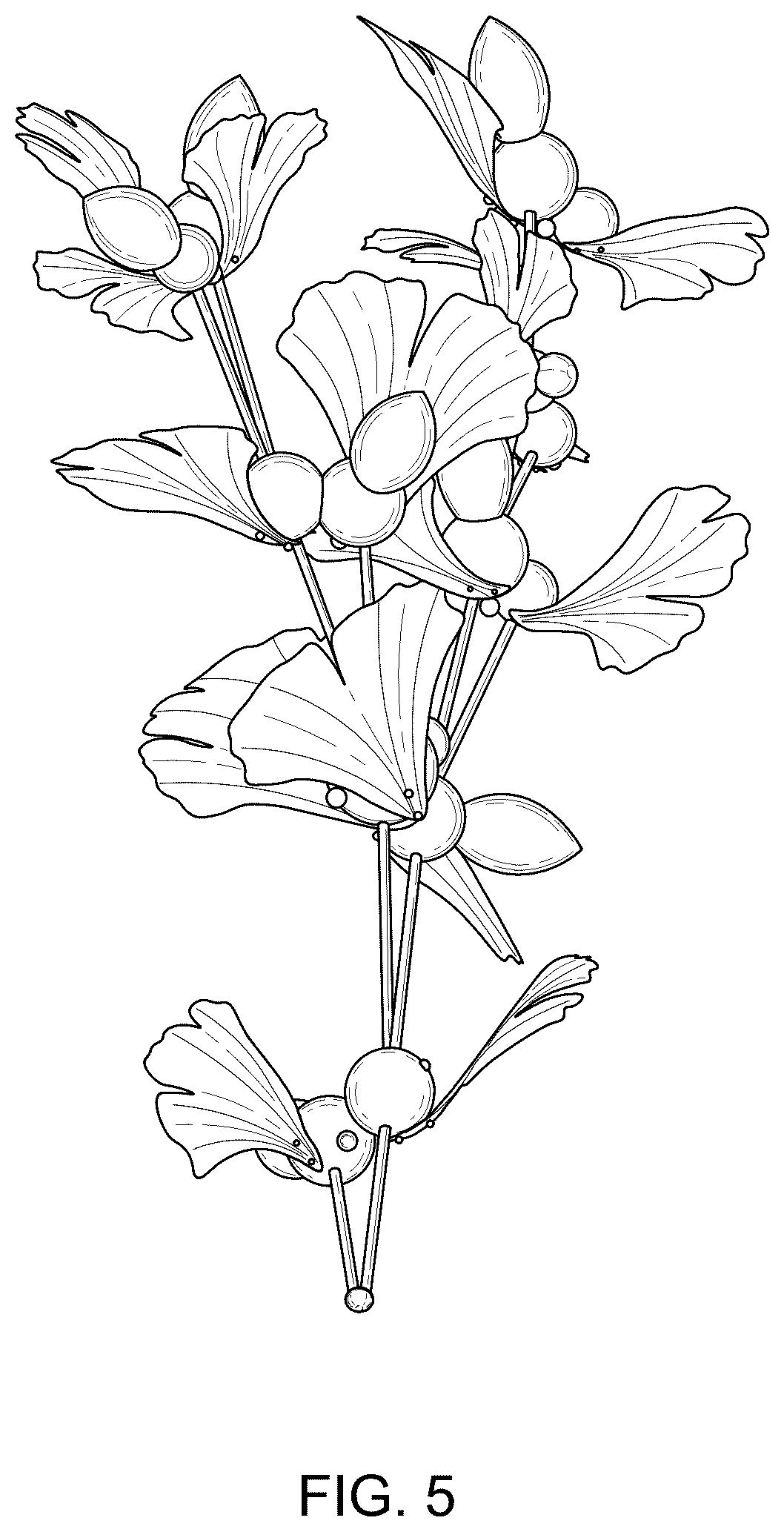 Patent USD1078135 Figure 5 – Chandelier