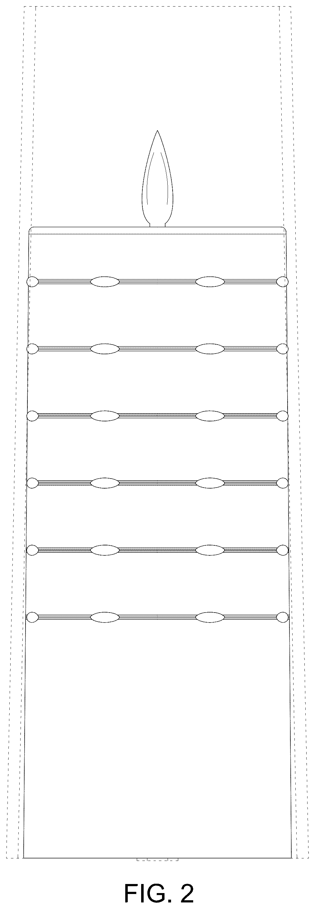 Patent USD1078140 Figure 2 – Candle lamp