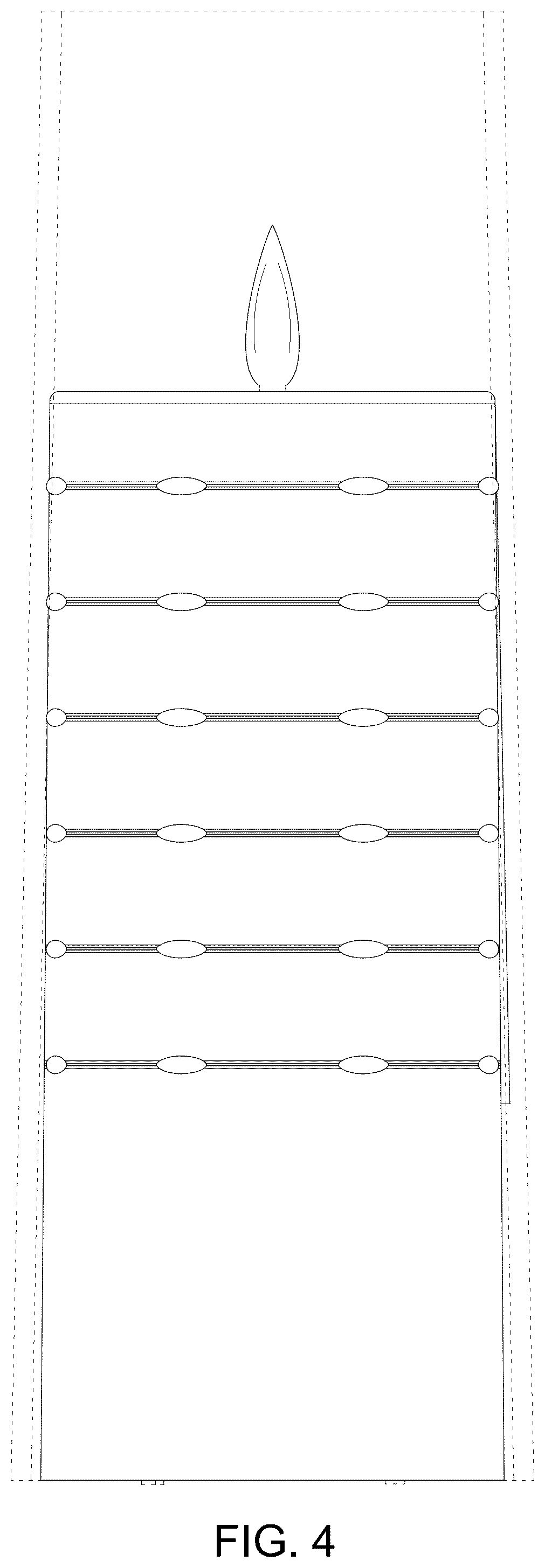 Patent USD1078140 Figure 4 – Candle lamp