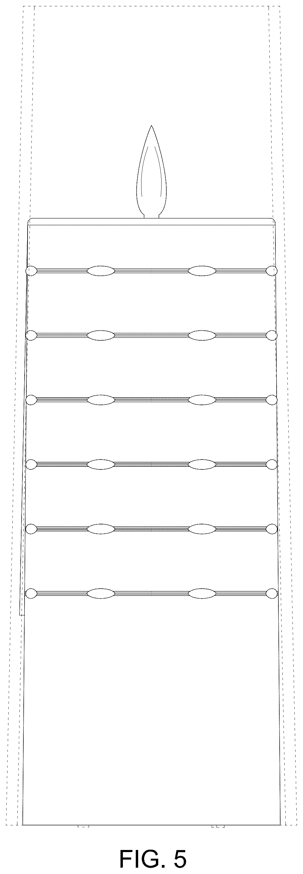Patent USD1078140 Figure 5 – Candle lamp