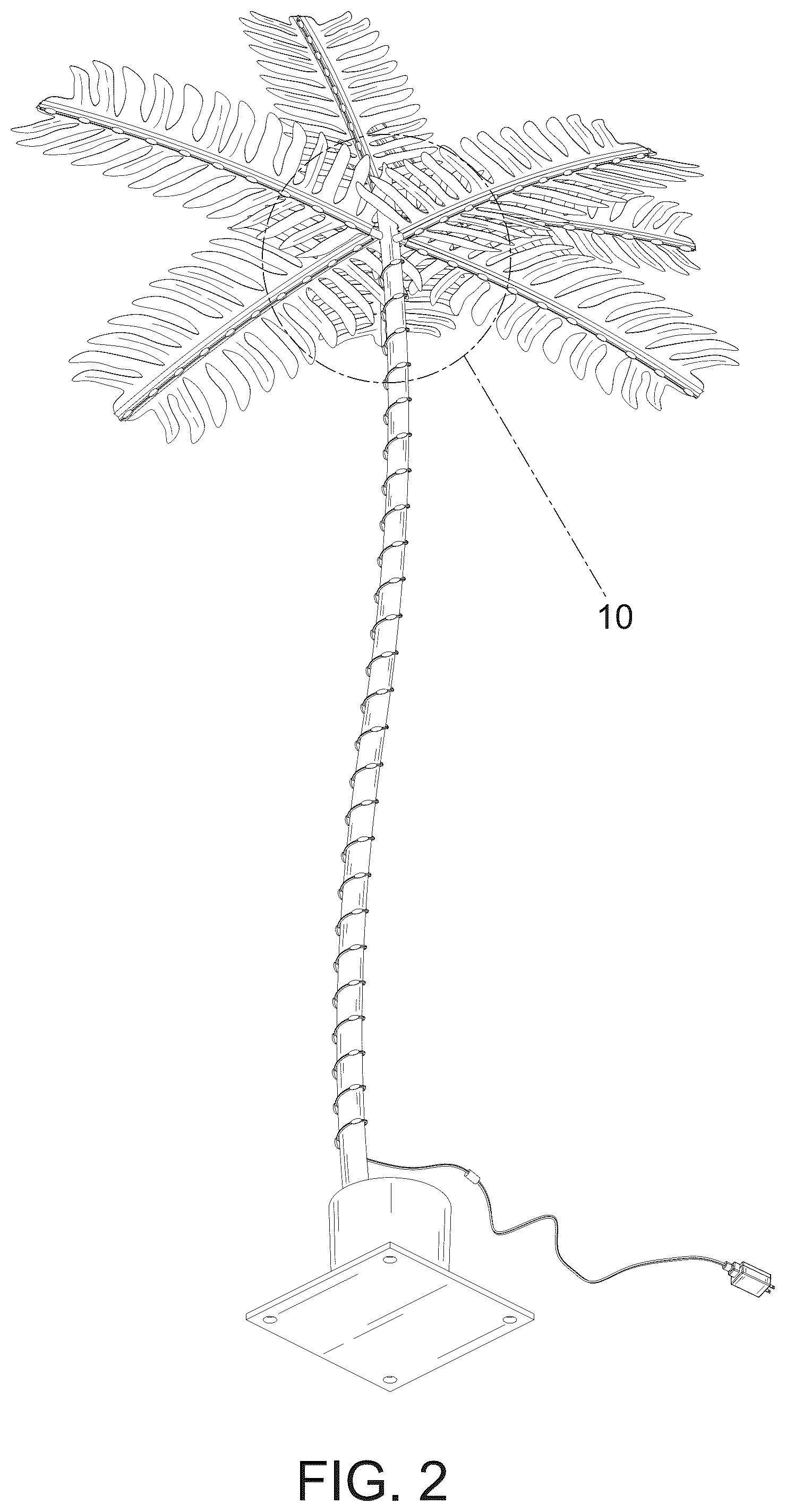 Patent USD1078142 Figure 2 – Tree lamp