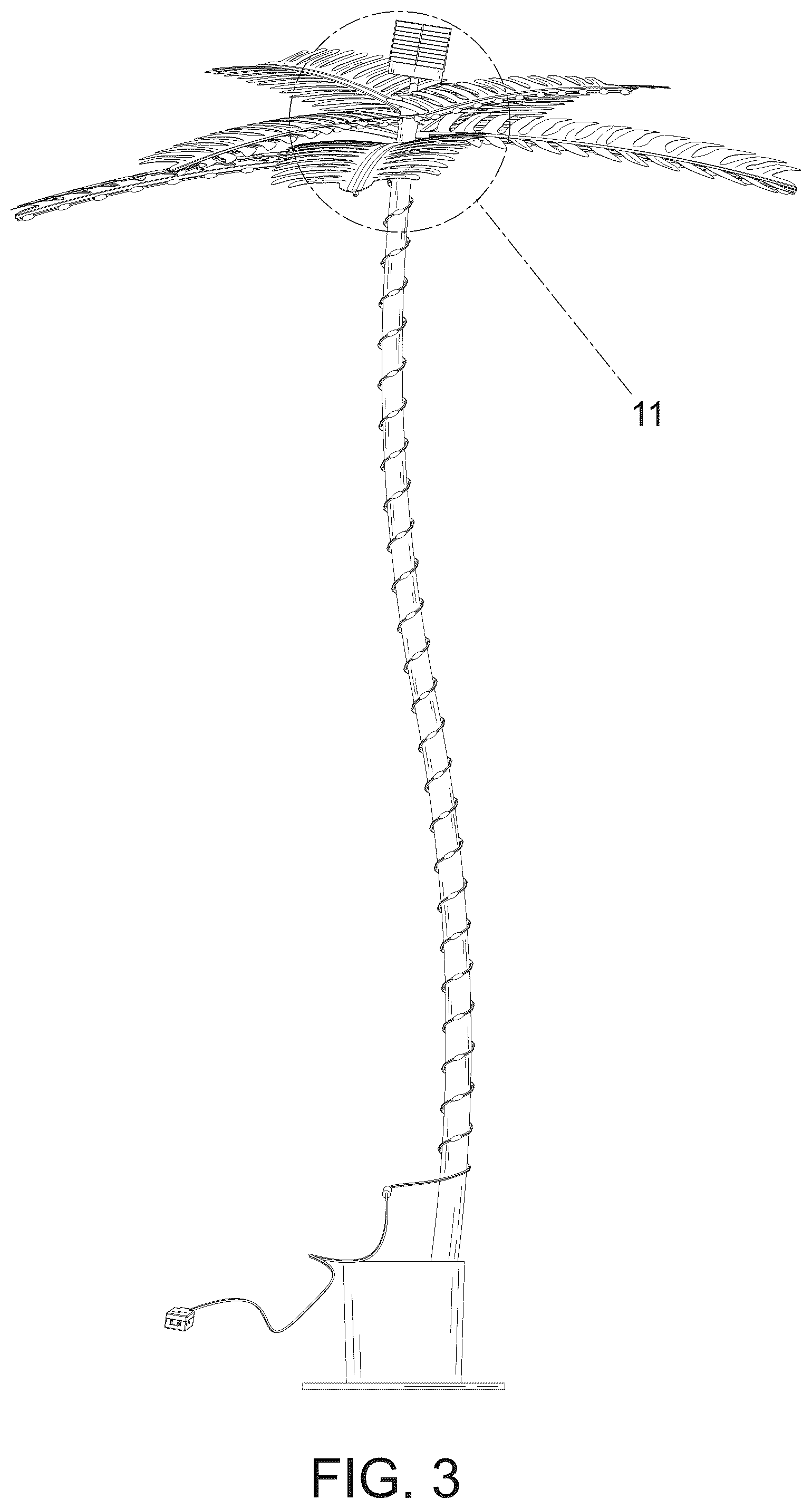 Patent USD1078142 Figure 3 – Tree lamp