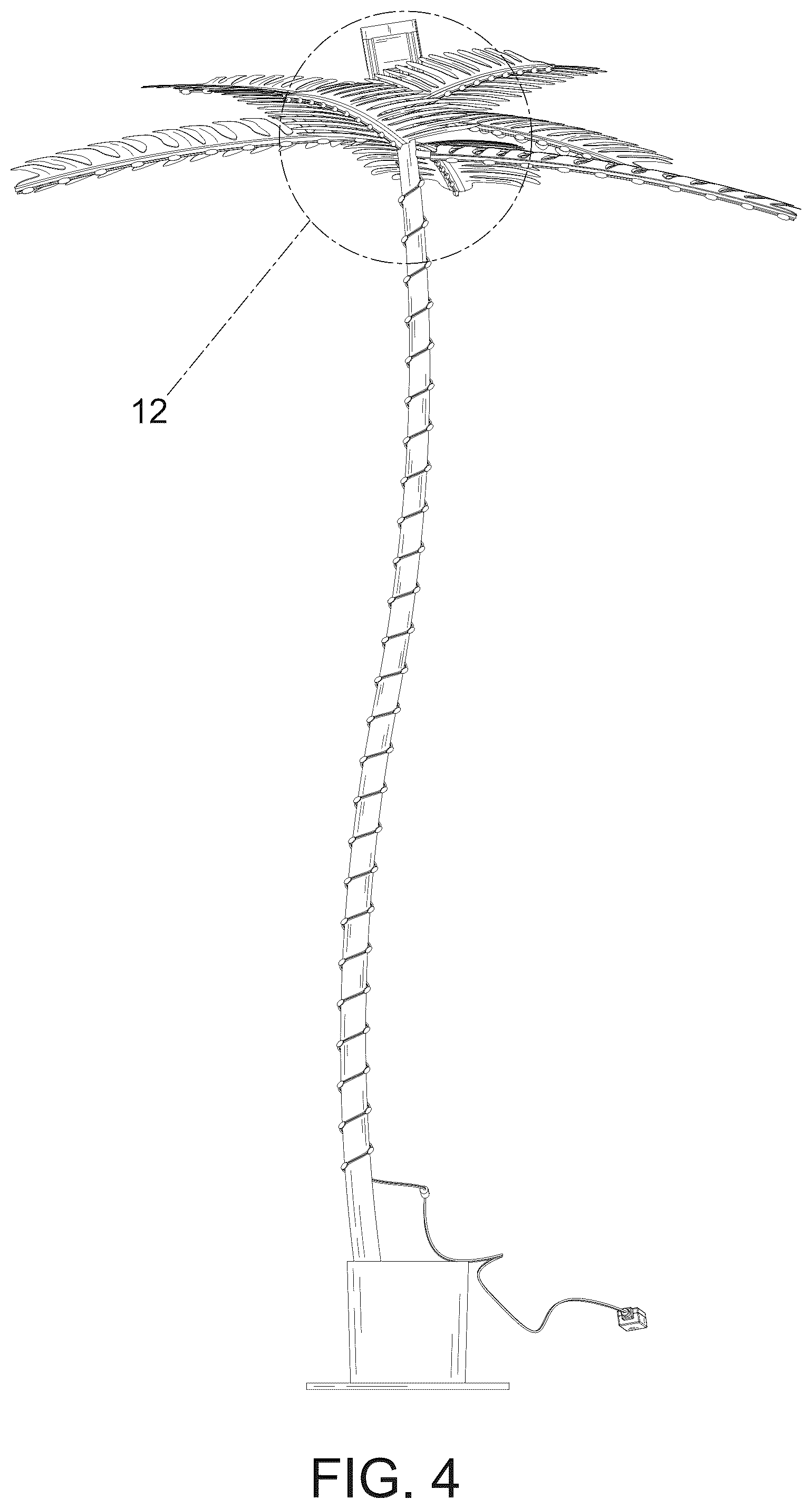 Patent USD1078142 Figure 4 – Tree lamp