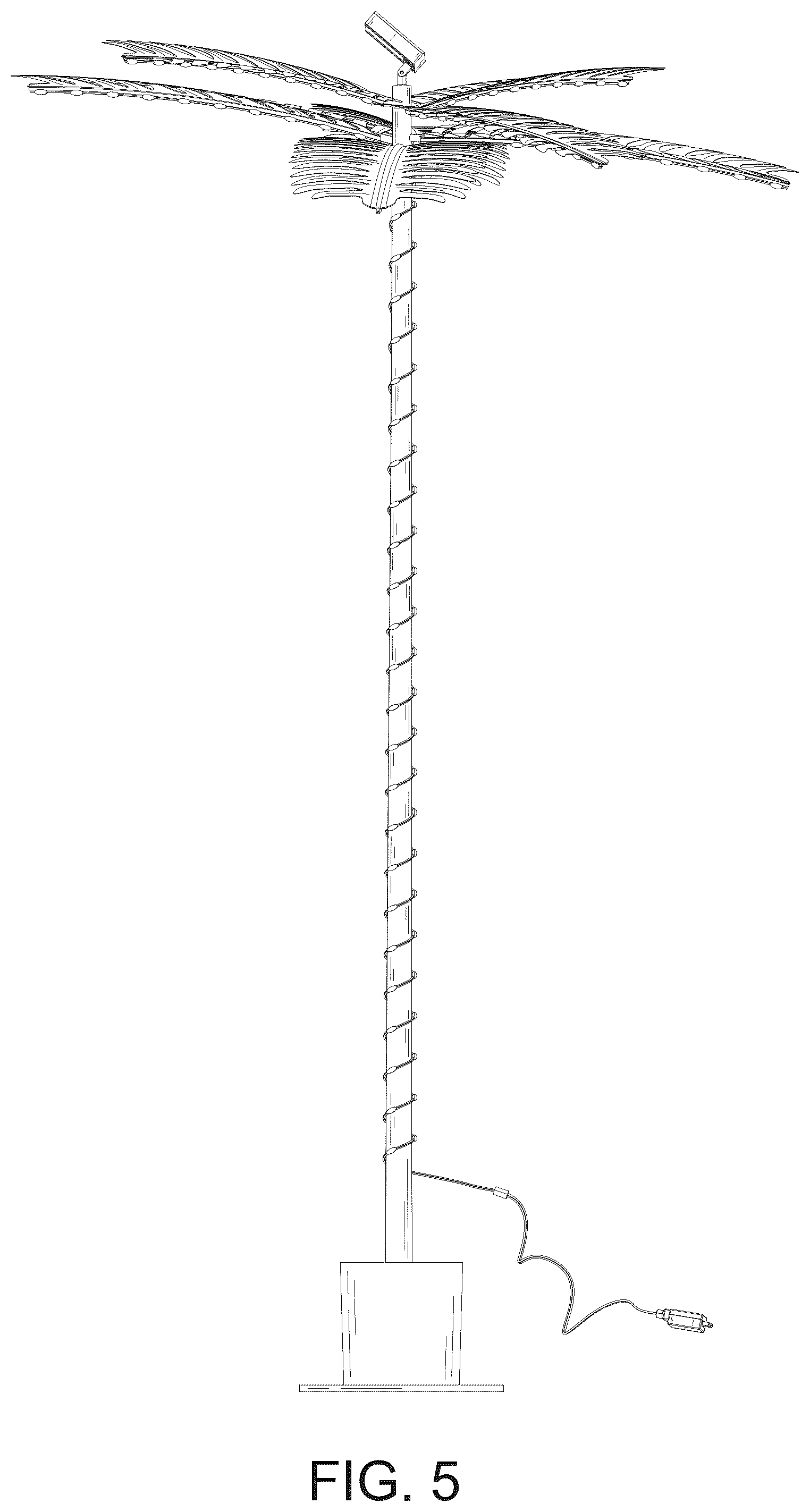 Patent USD1078142 Figure 5 – Tree lamp