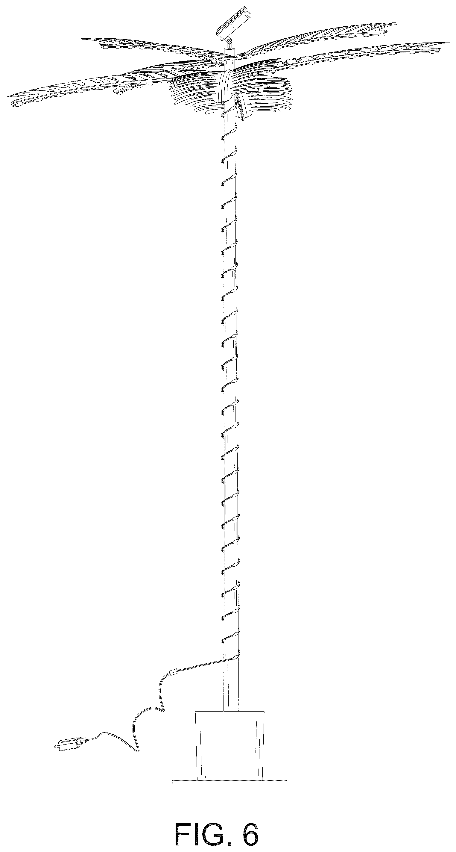 Patent USD1078142 Figure 6 – Tree lamp