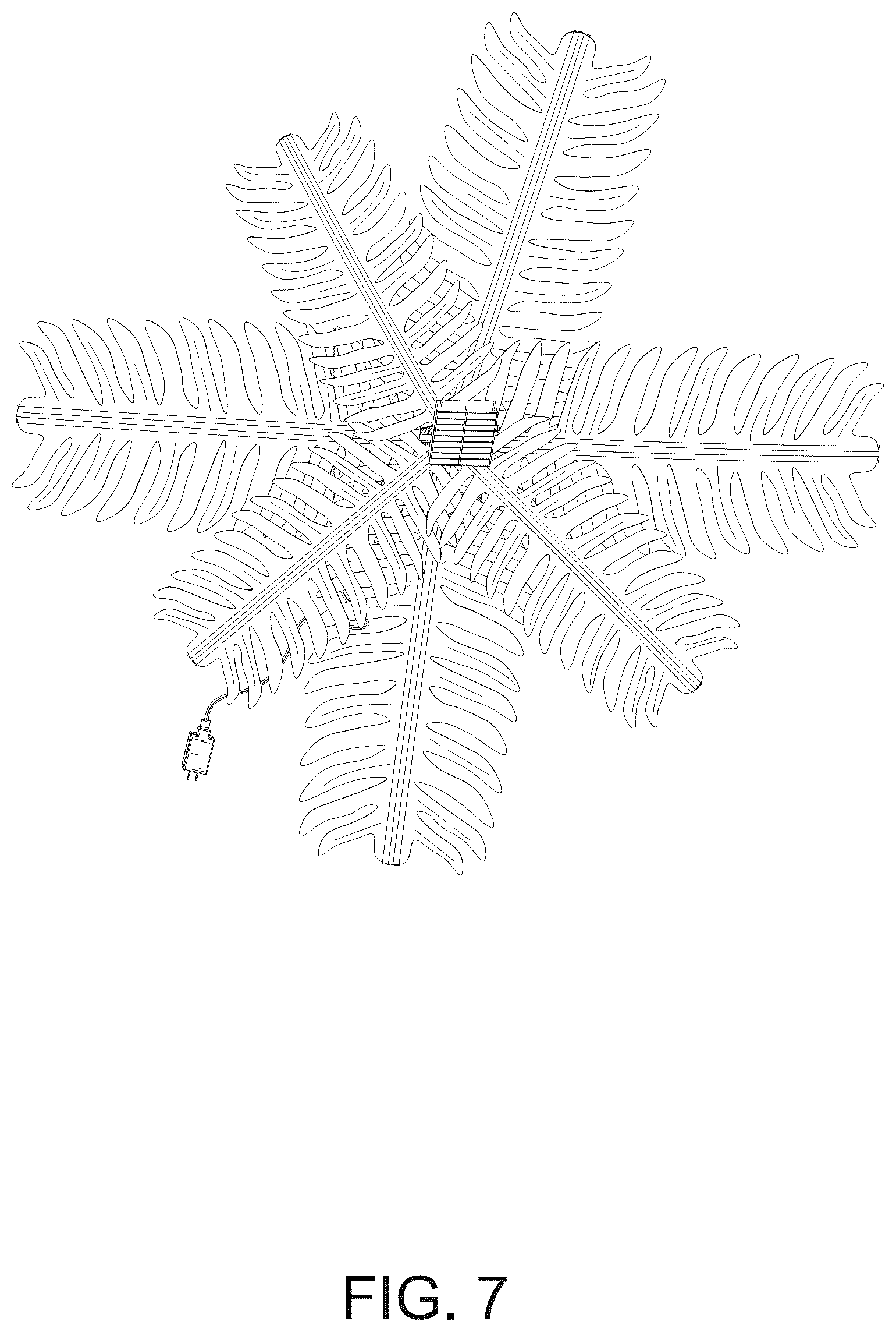 Patent USD1078142 Figure 7 – Tree lamp