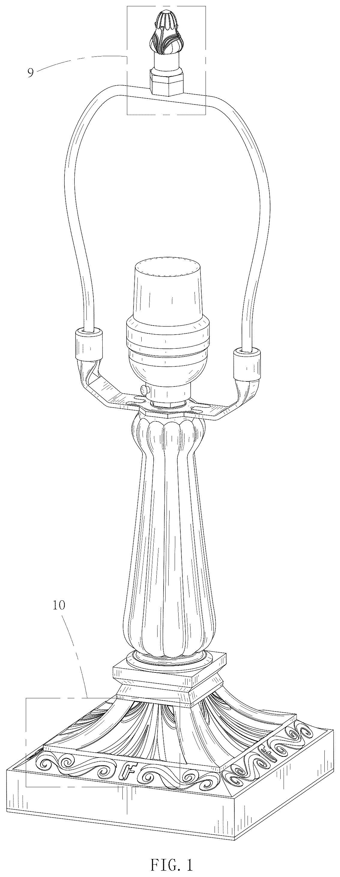 Patent USD1078147 Figure 1 – Lampholder