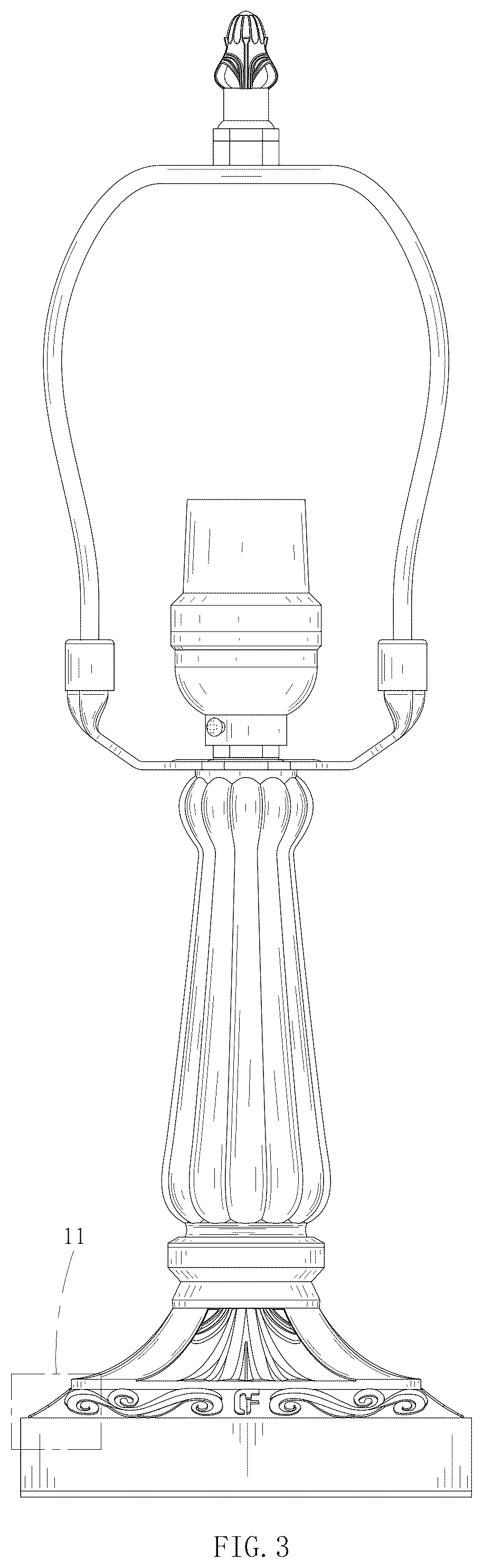 Patent USD1078147 Figure 3 – Lampholder