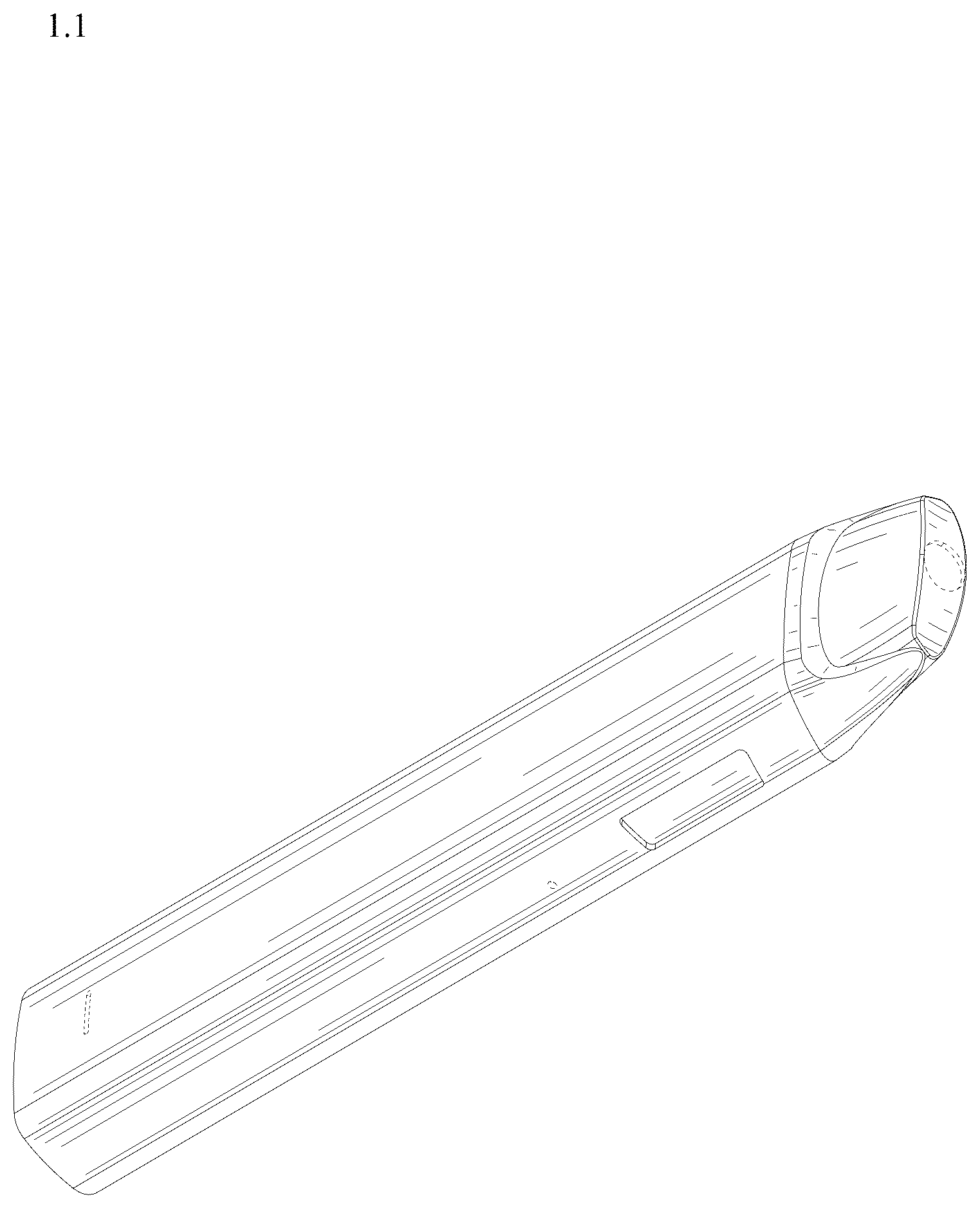 Patent USD1078155 Figure 1 – Aerosol generating device