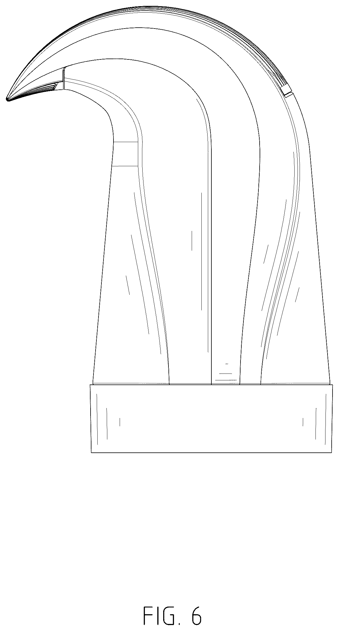 Patent USD1078159 Figure 6 – Hair dryer nozzle