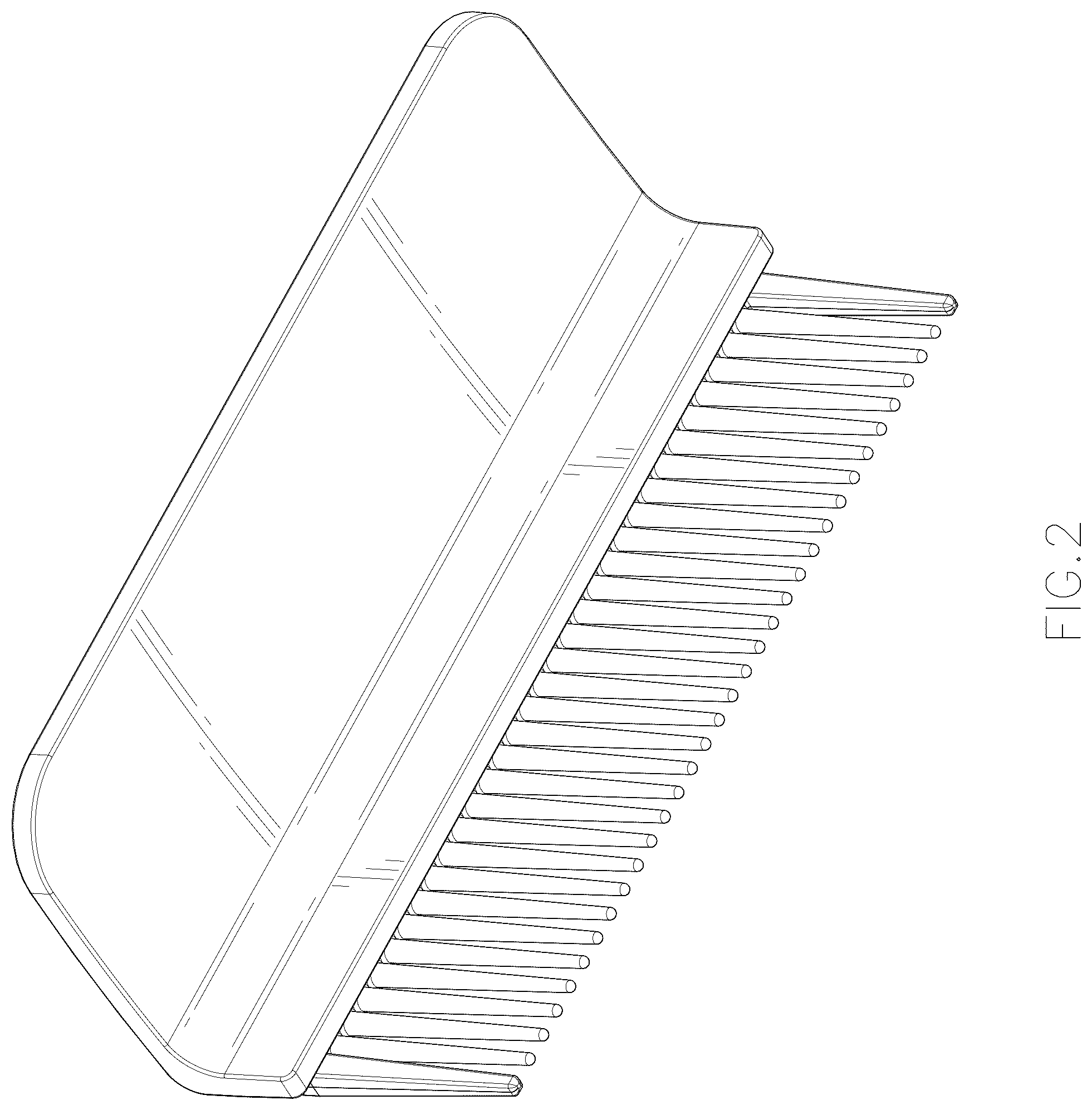 Patent USD1078160 Figure 2 – Hair straightener attachment comb