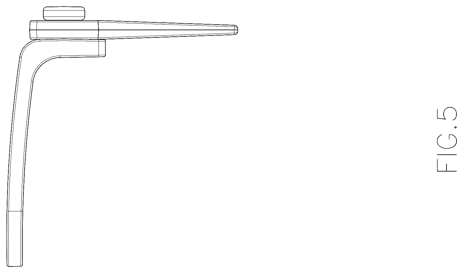 Patent USD1078160 Figure 5 – Hair straightener attachment comb
