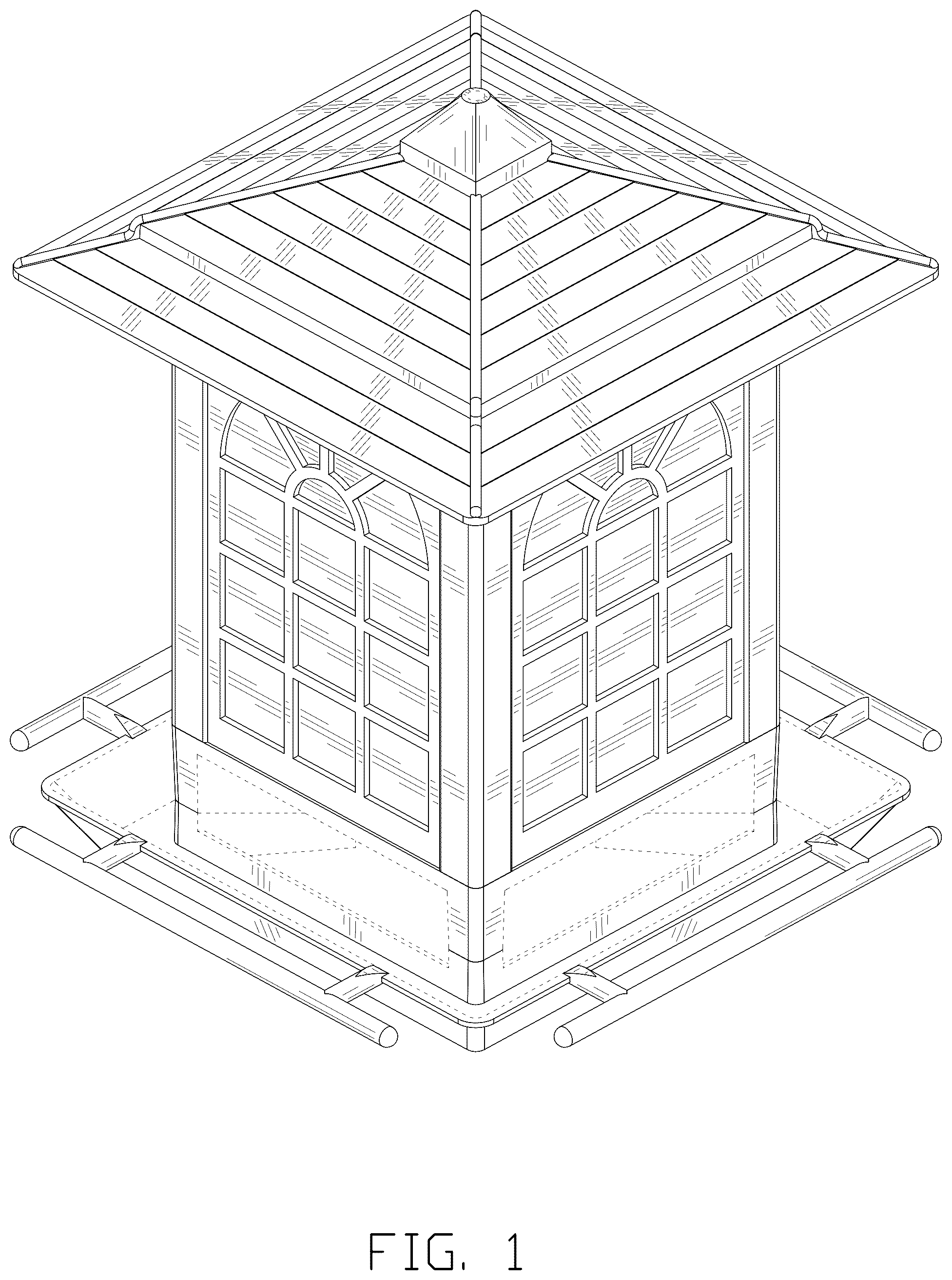 Patent USD1078174 Figure 1 – Bird feeder