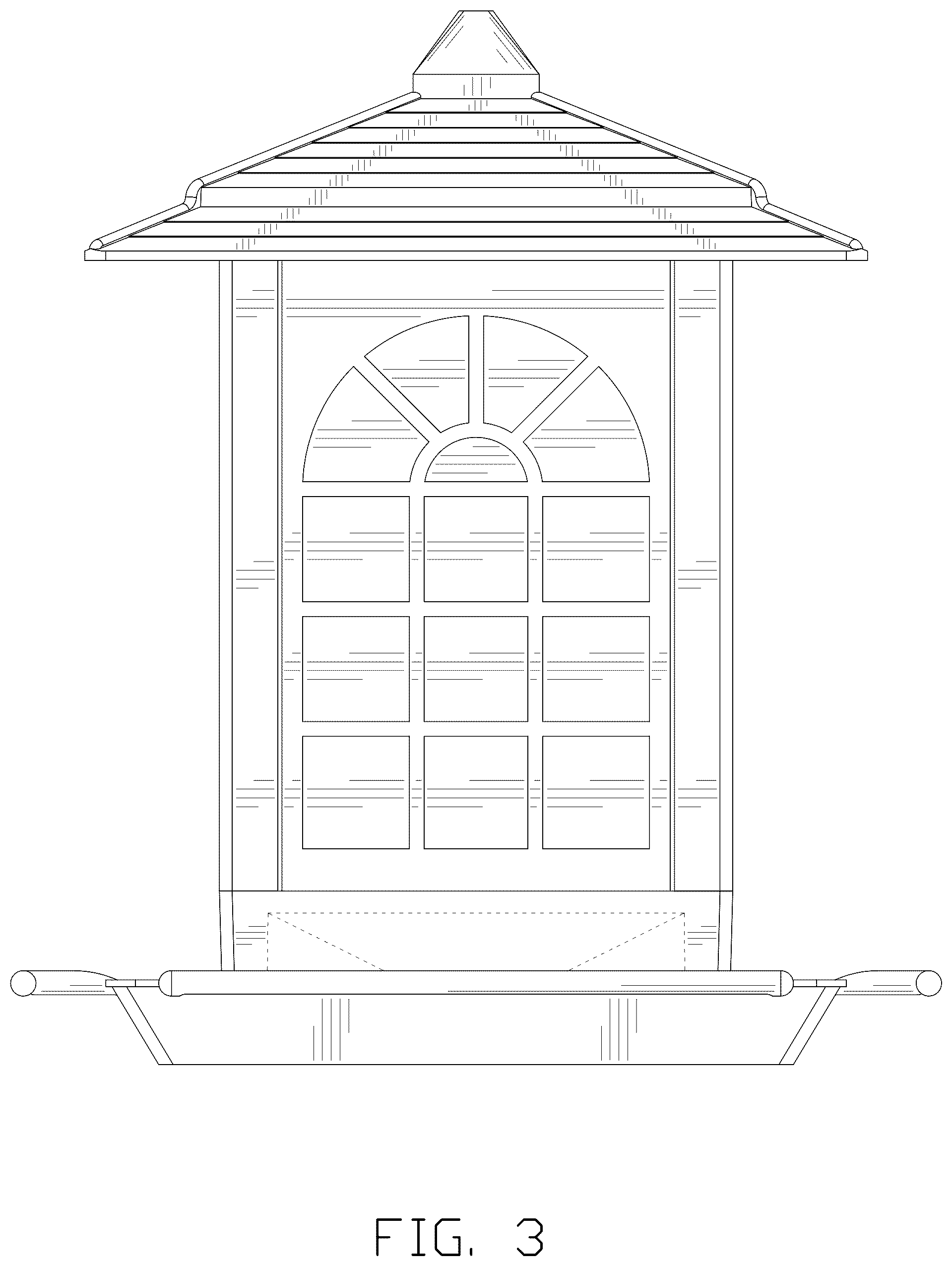 Patent USD1078174 Figure 3 – Bird feeder