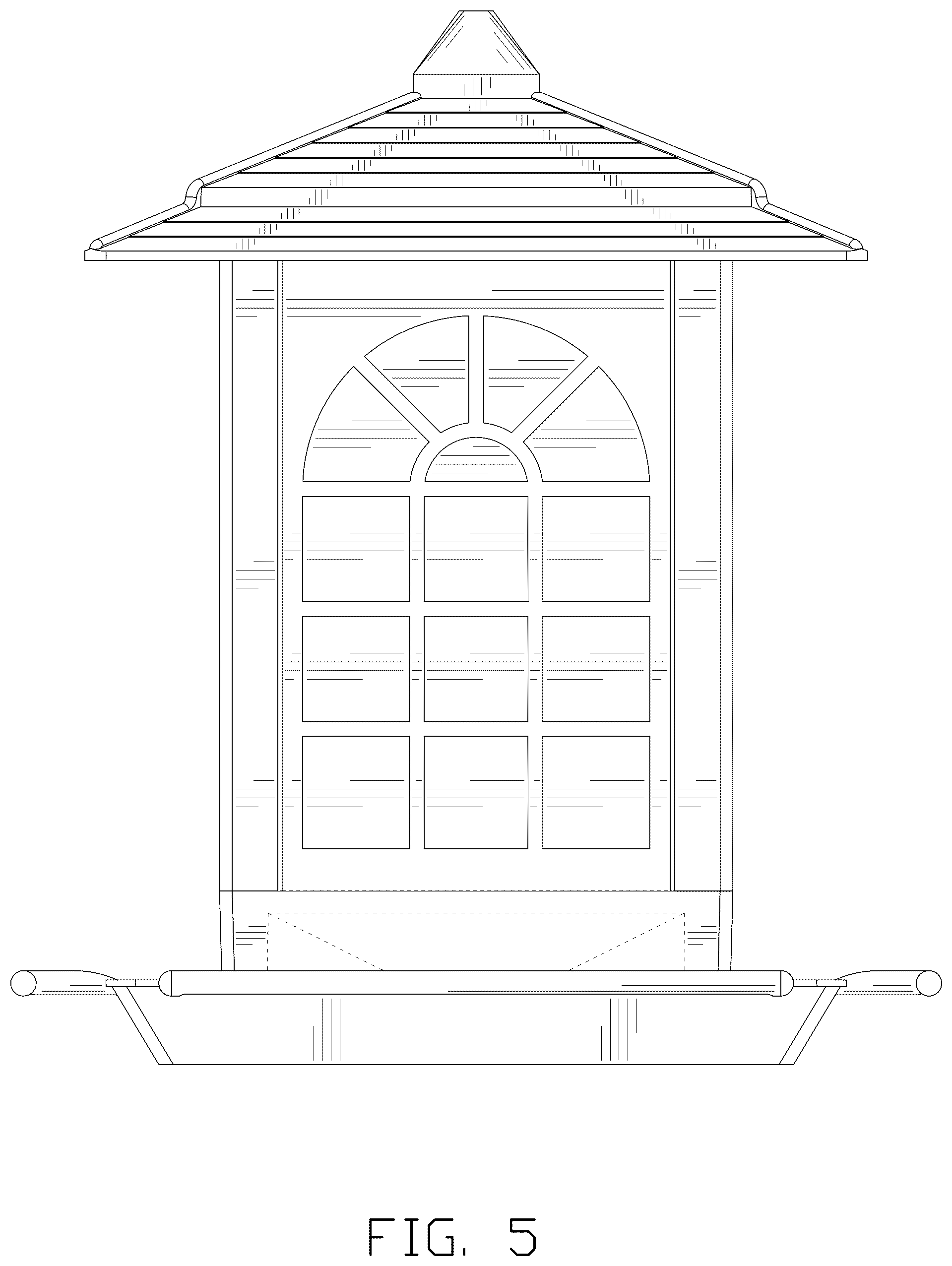 Patent USD1078174 Figure 5 – Bird feeder