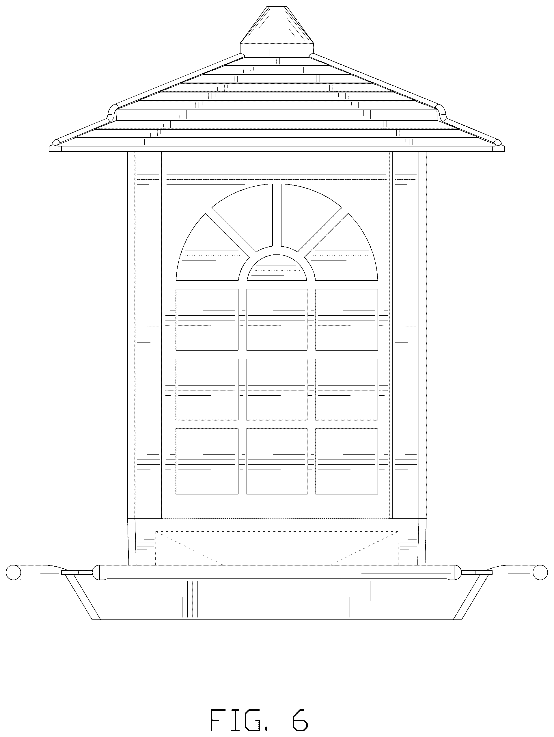Patent USD1078174 Figure 6 – Bird feeder