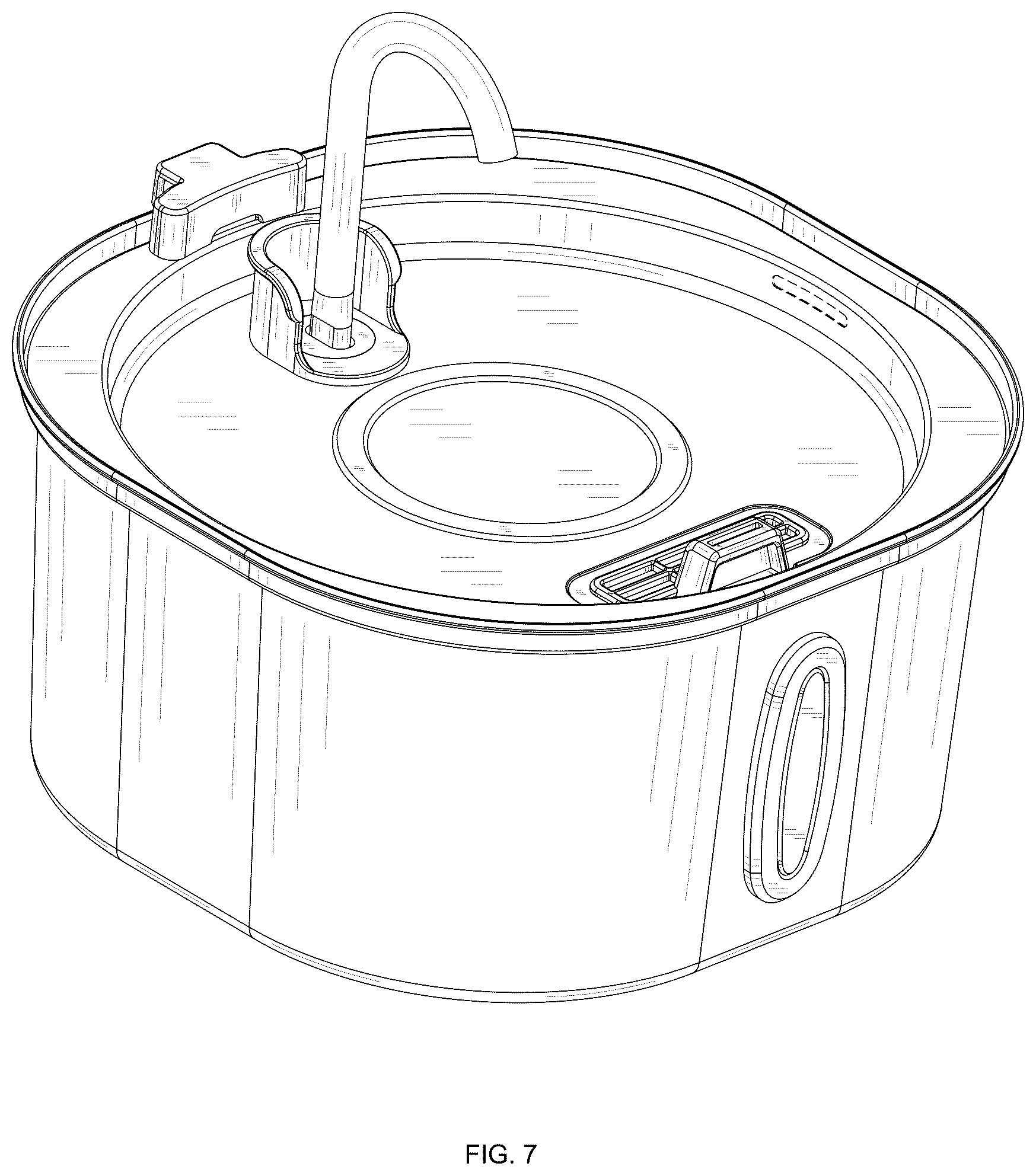 Patent USD1078177 Figure 7 – Water drinking device for pets