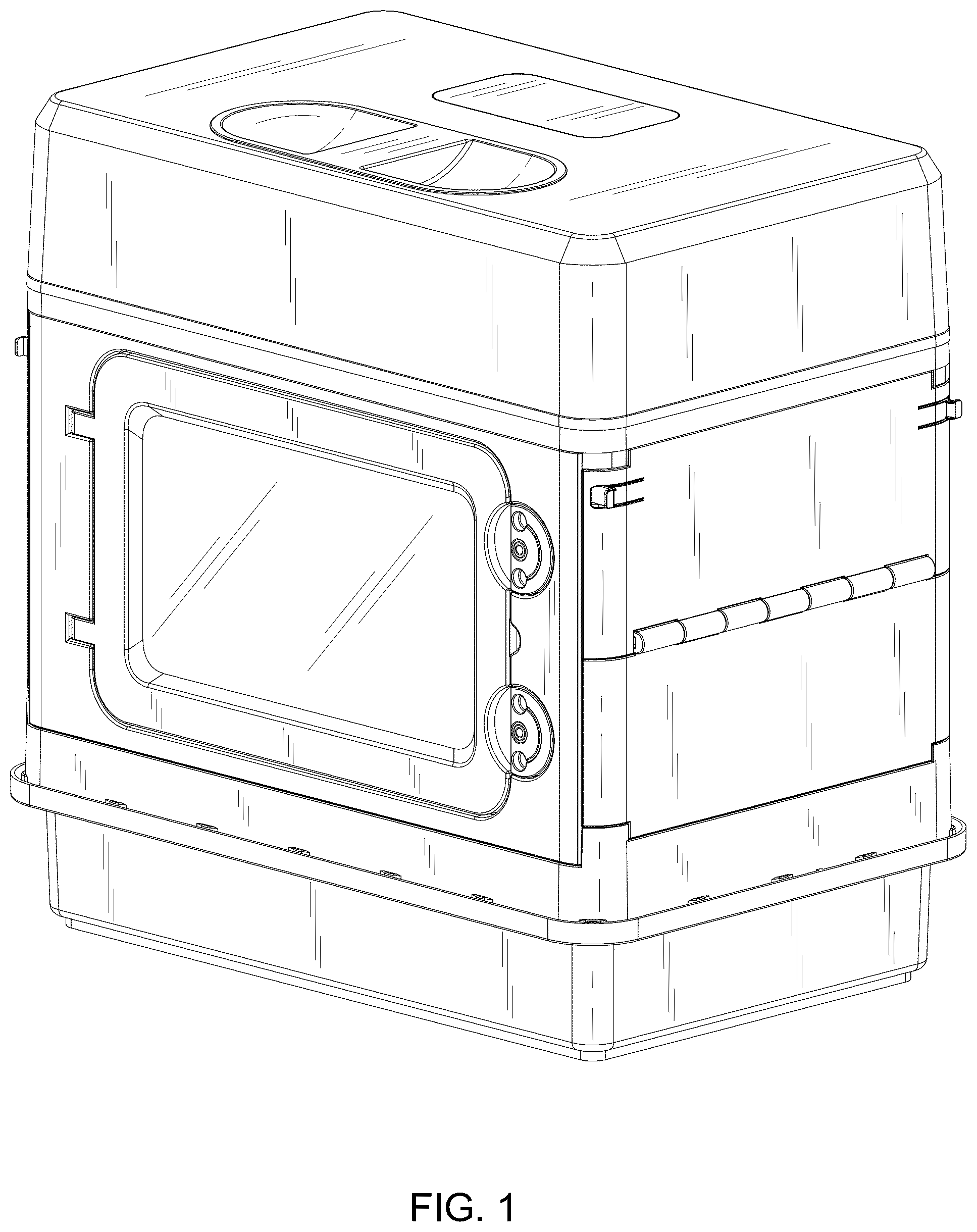 Patent USD1078184 Figure 1 – Pet washer and dryer