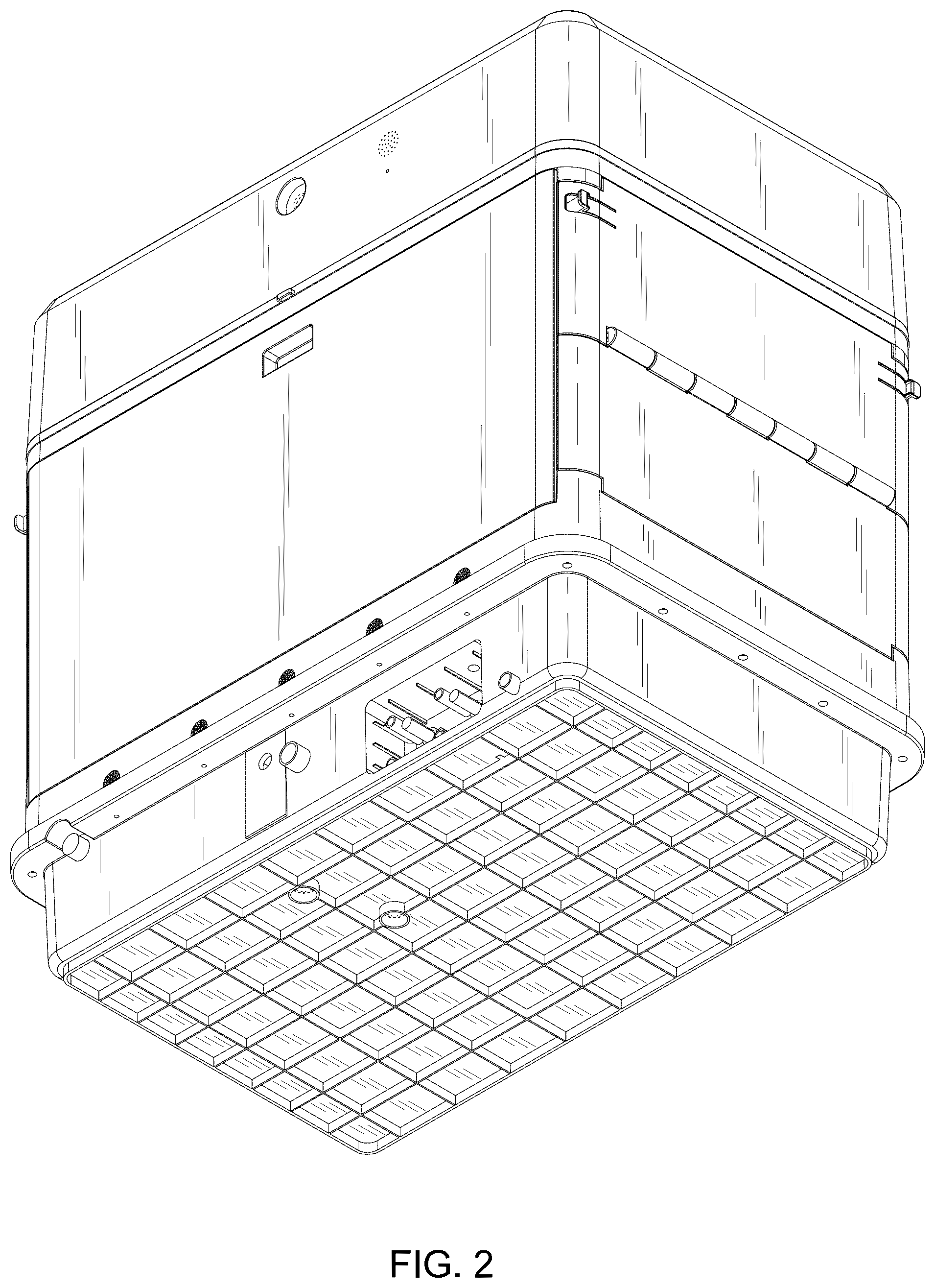 Patent USD1078184 Figure 2 – Pet washer and dryer
