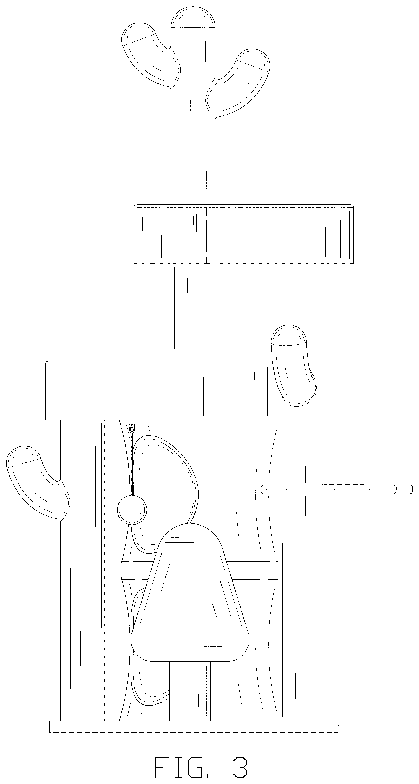 Patent USD1078187 Figure 3 – Cat tree