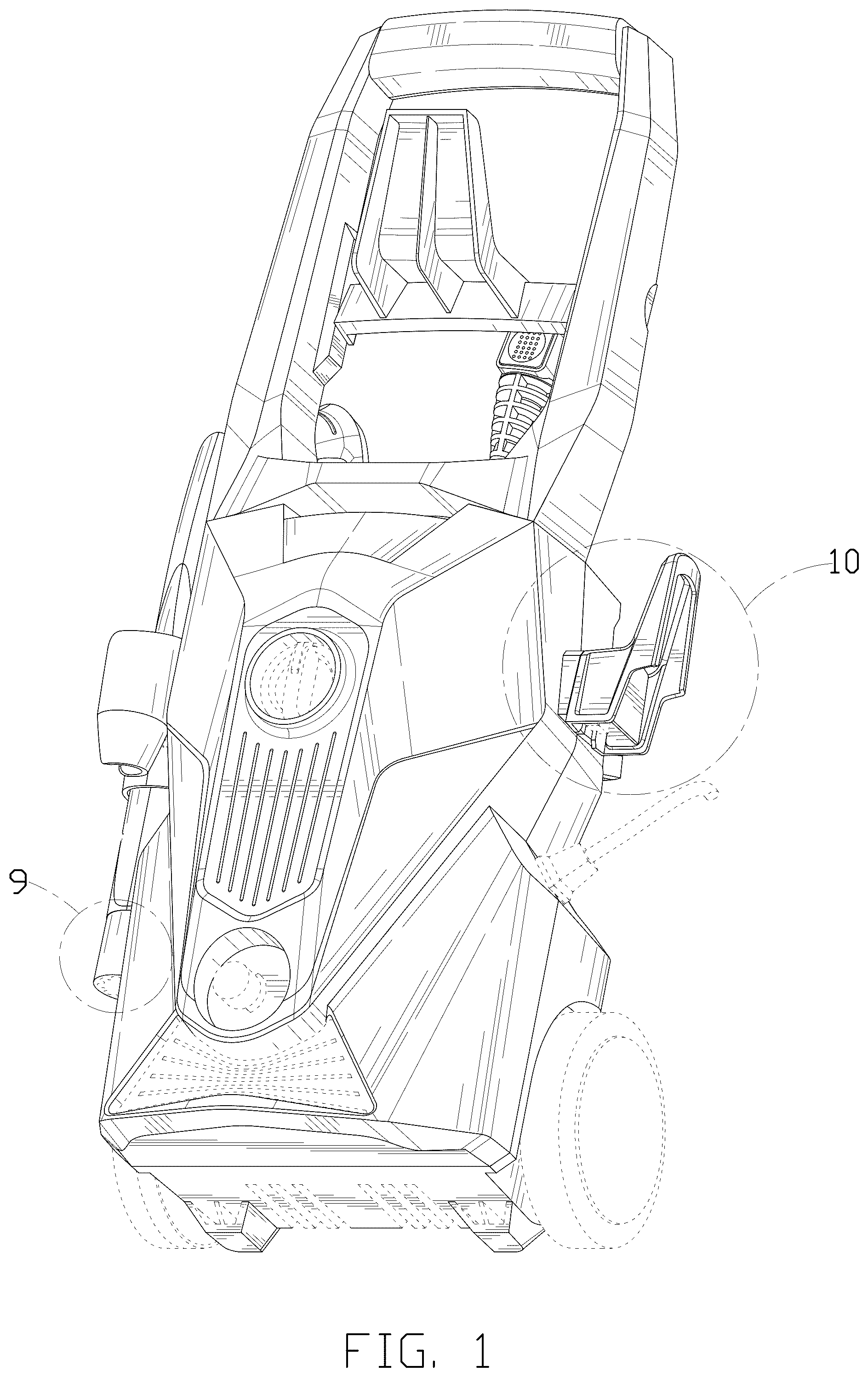 Patent USD1078199 Figure 1 – Electric pressure washer