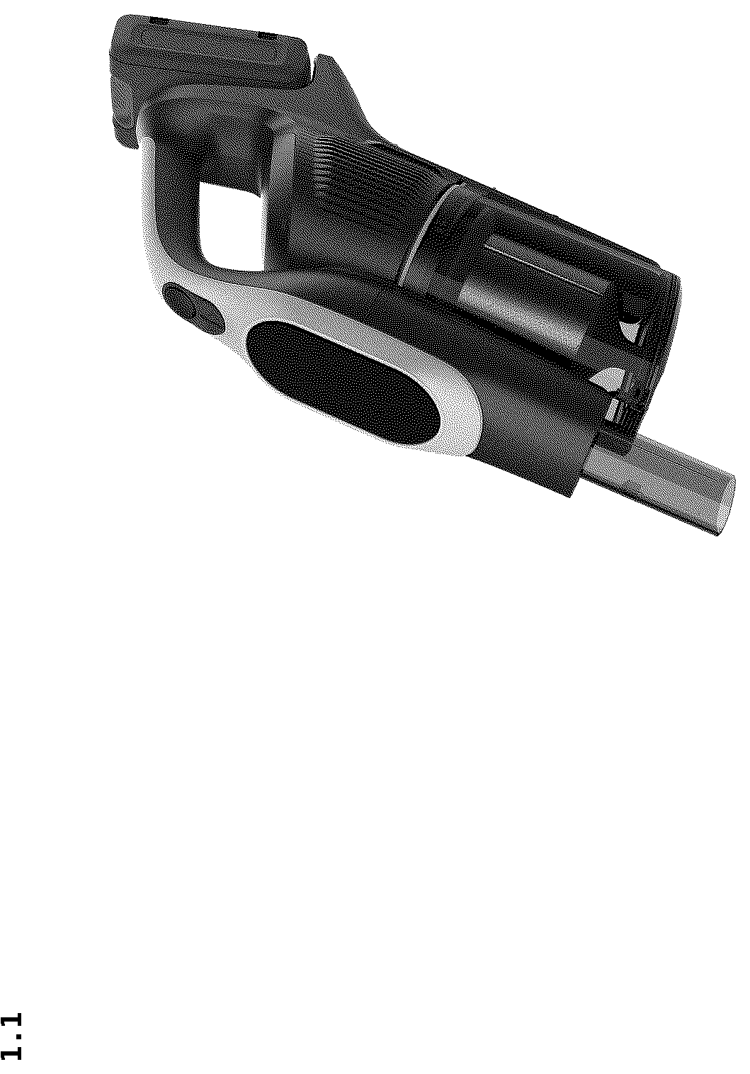 Patent USD1078201 Figure 1 – Handheld vacuum cleaner